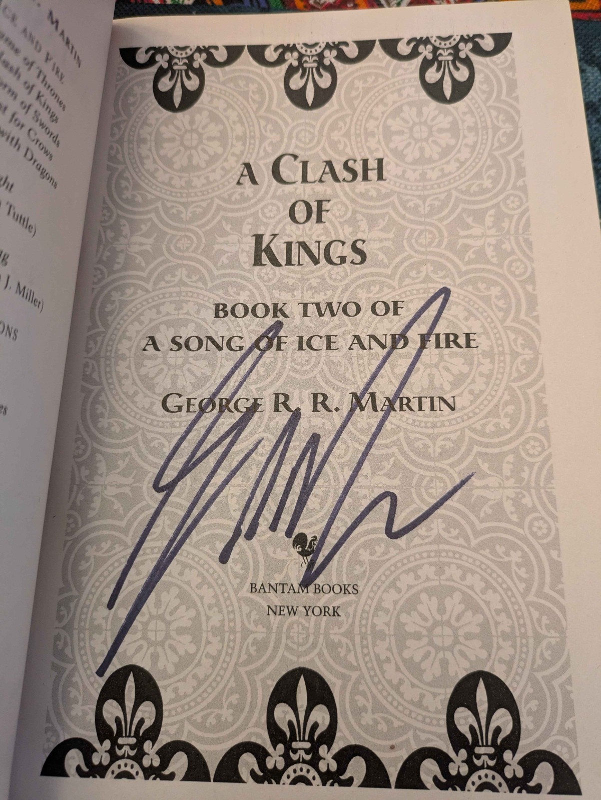SIGNED Clash of Kings by George R. R. Martin (2002, Trade Paperback)