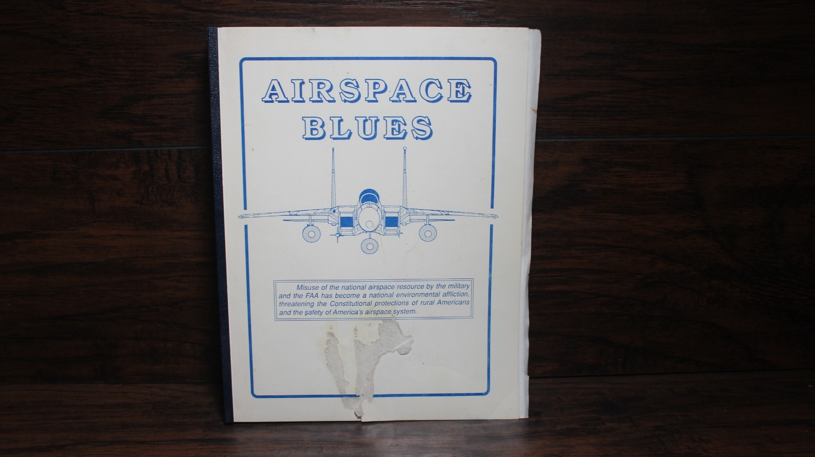 SIGNED Airspace Blues by Richard Bargen, MD, PB 1989. Misuse of Airspace