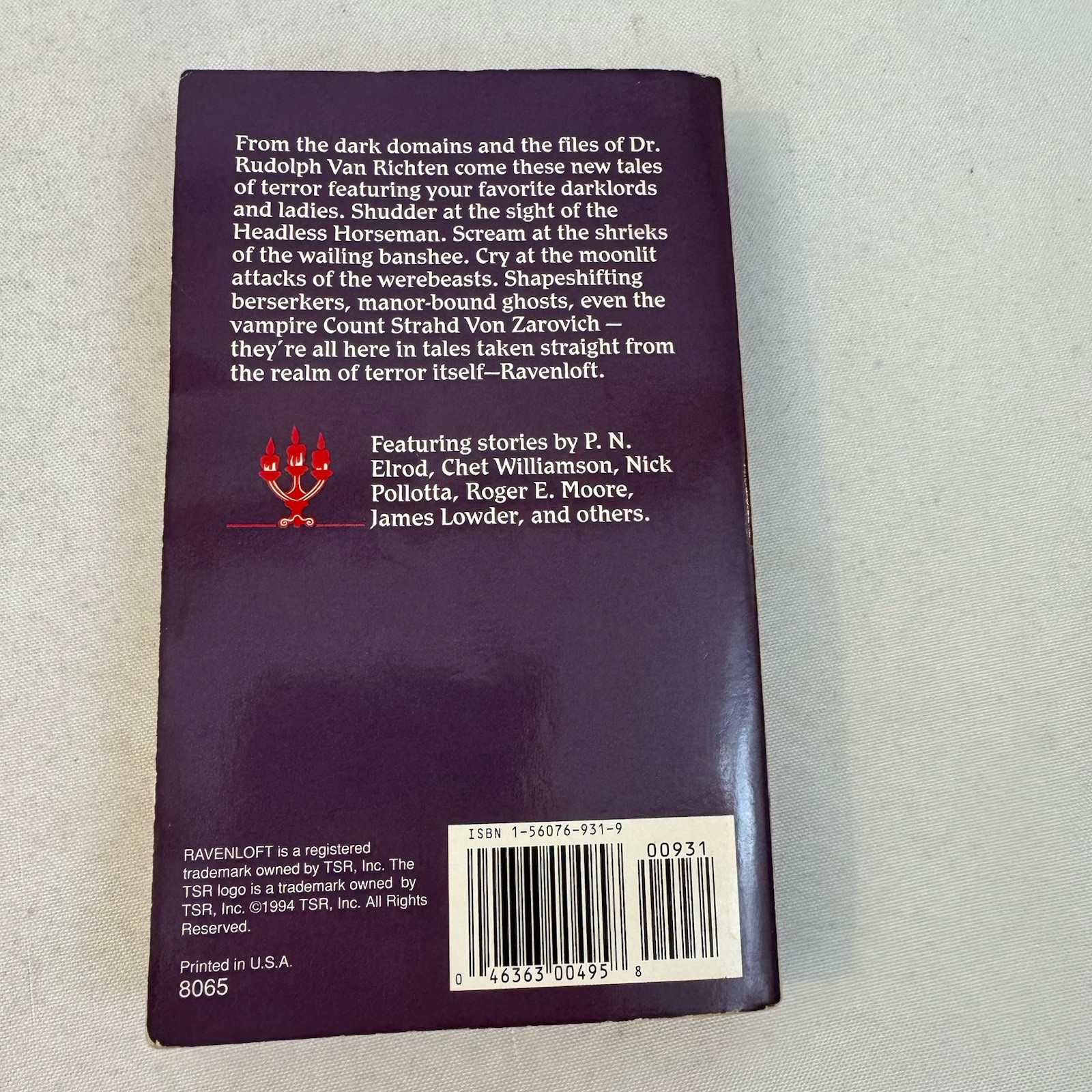 Ravenloft: Tales of Ravenloft 1994 First Printing TSR~Brian Thomsen Fast Ship