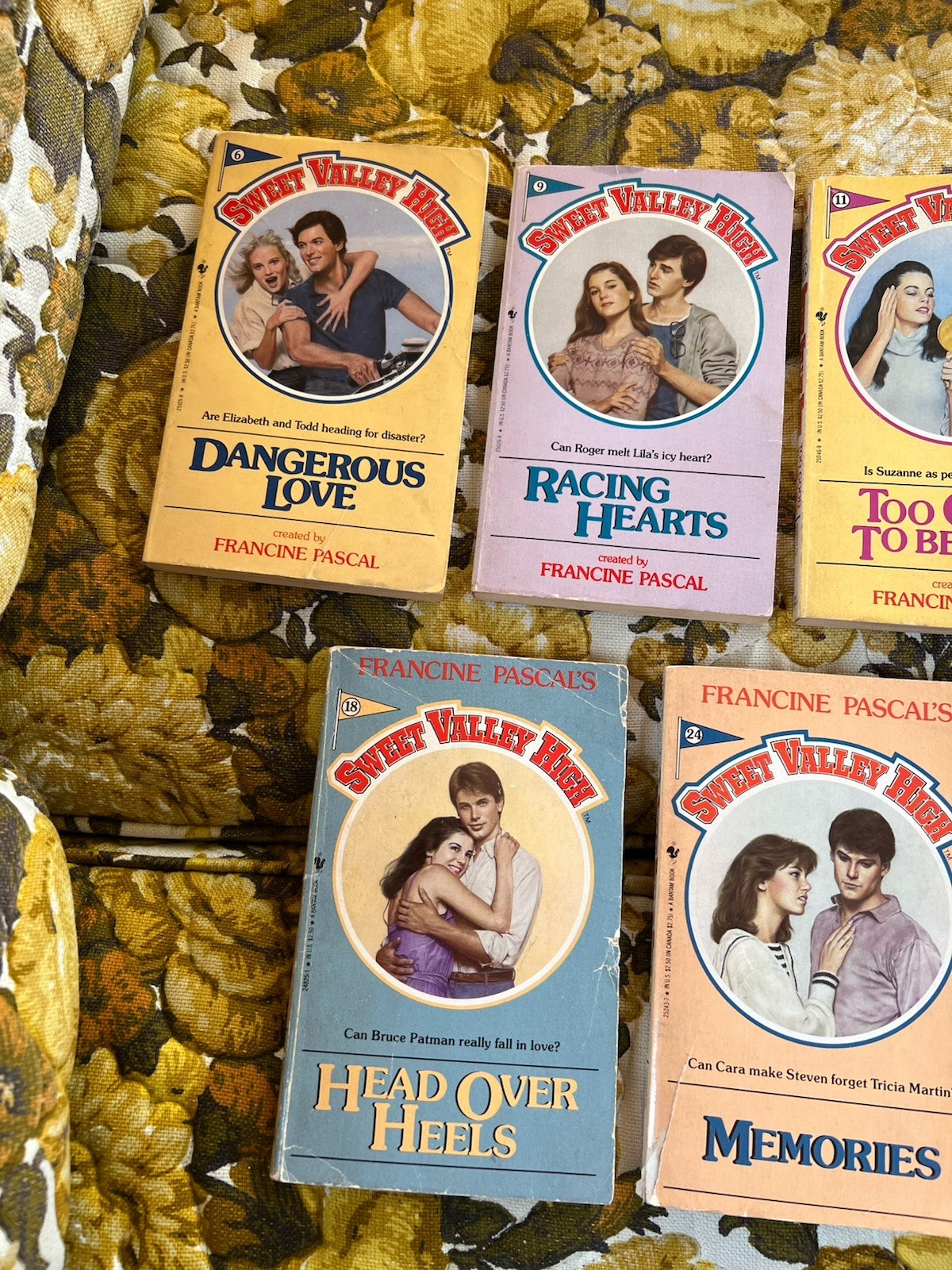 Lot of 7 Sweet Valley High Books # 6 9 11 14 18 24 & 25 Francine Pascal