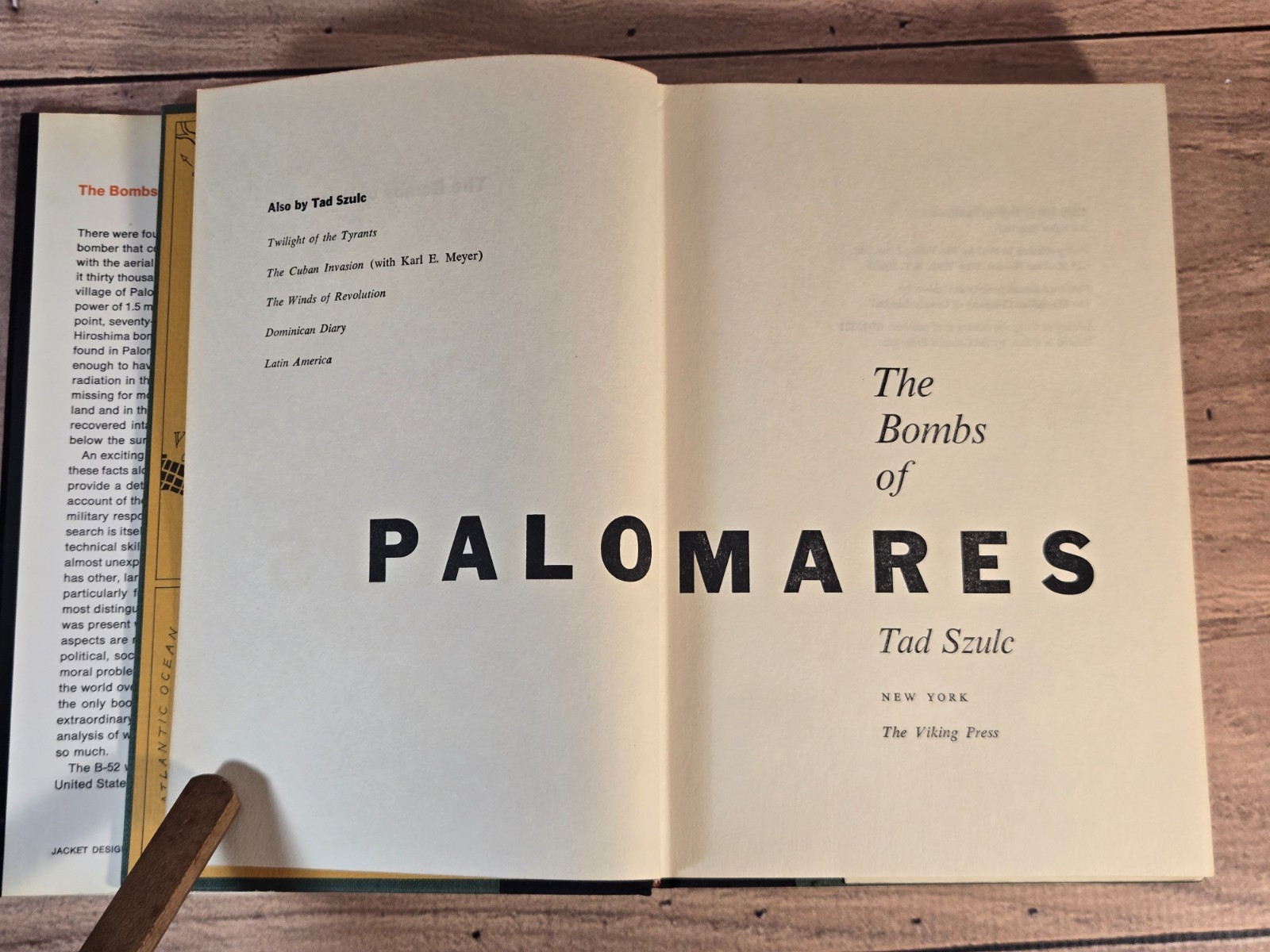 RARE! The Bombs Of Palomares By Tad Szulc Victor Gollancz 1967 HCDJ Like New