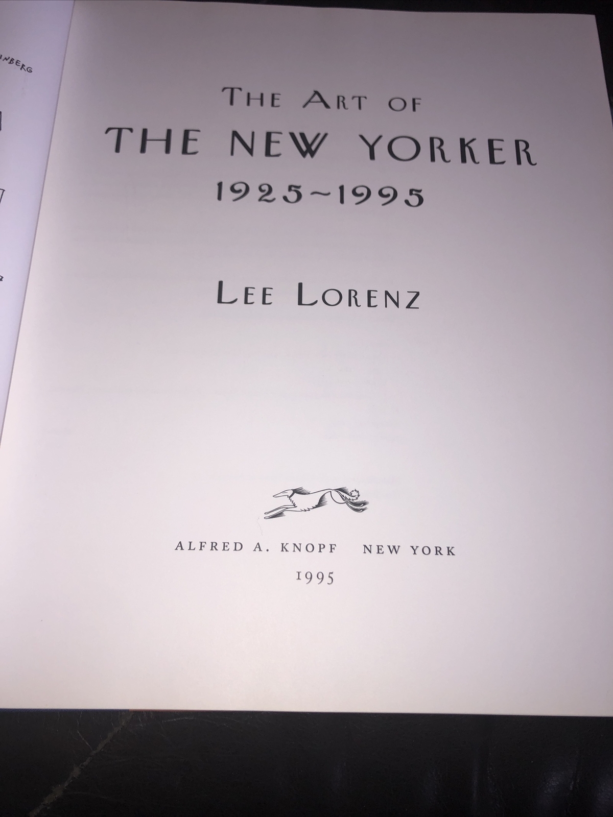 The Art Of The New Yorker 1925-1995 Lee Lorenz HC DJ Book