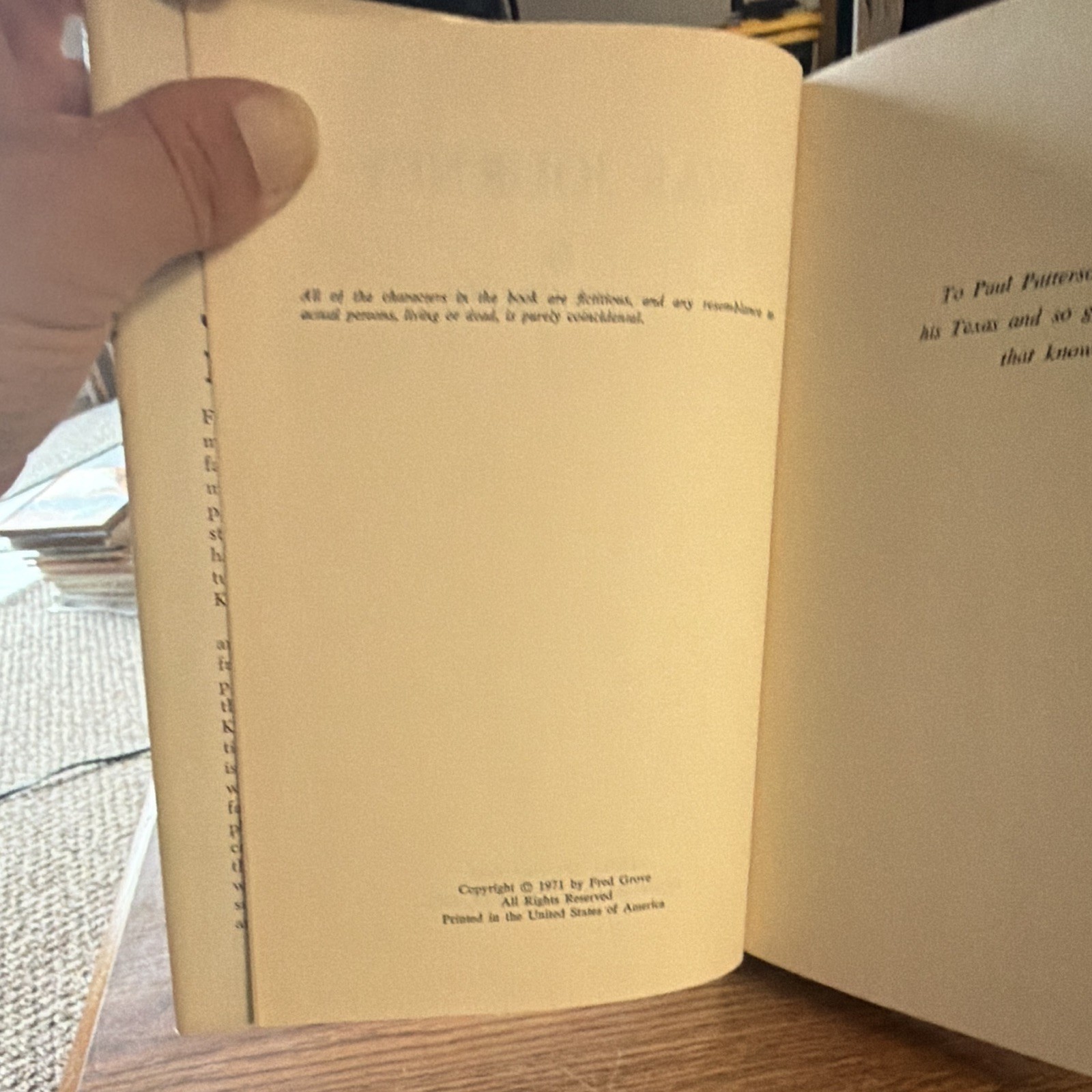 Fred Grove War Journey Double D Western Ser Hardcover Doubleday 1971 Dust Jacket