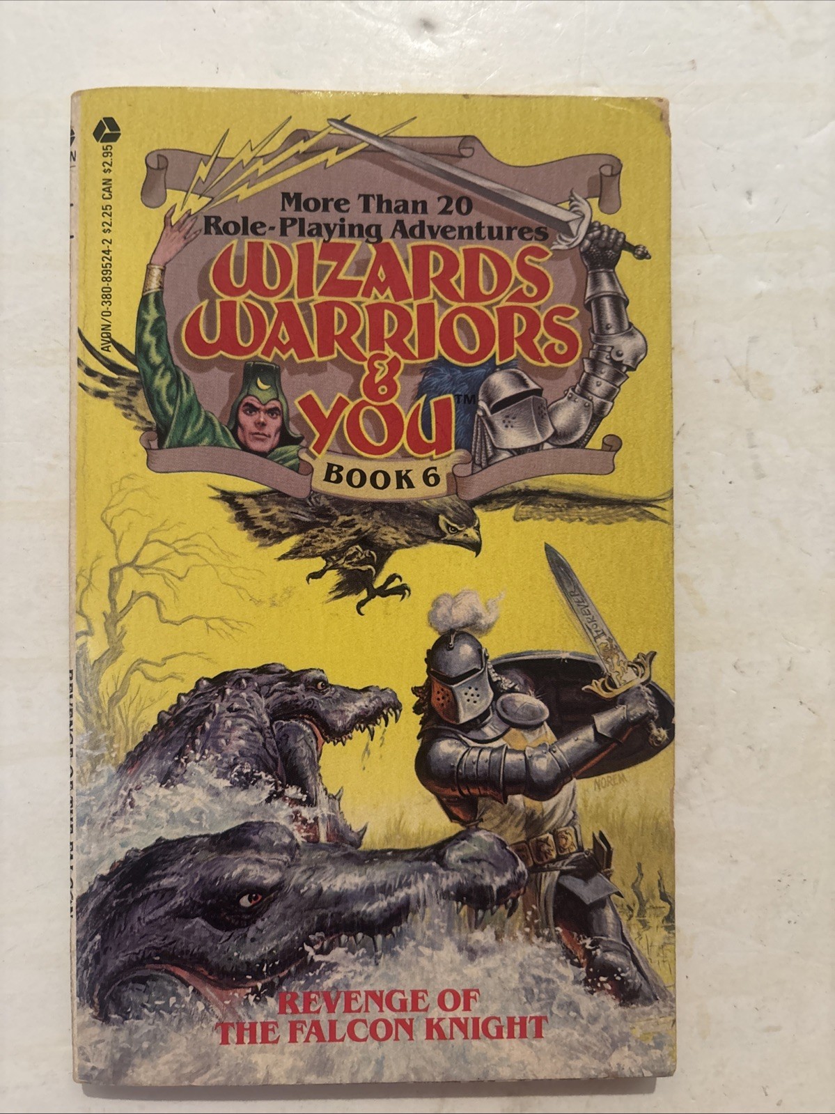 Wizards Warriors & You #6 Revenge of Falcon Knight by Scott Siegel CYOA 1985 1st