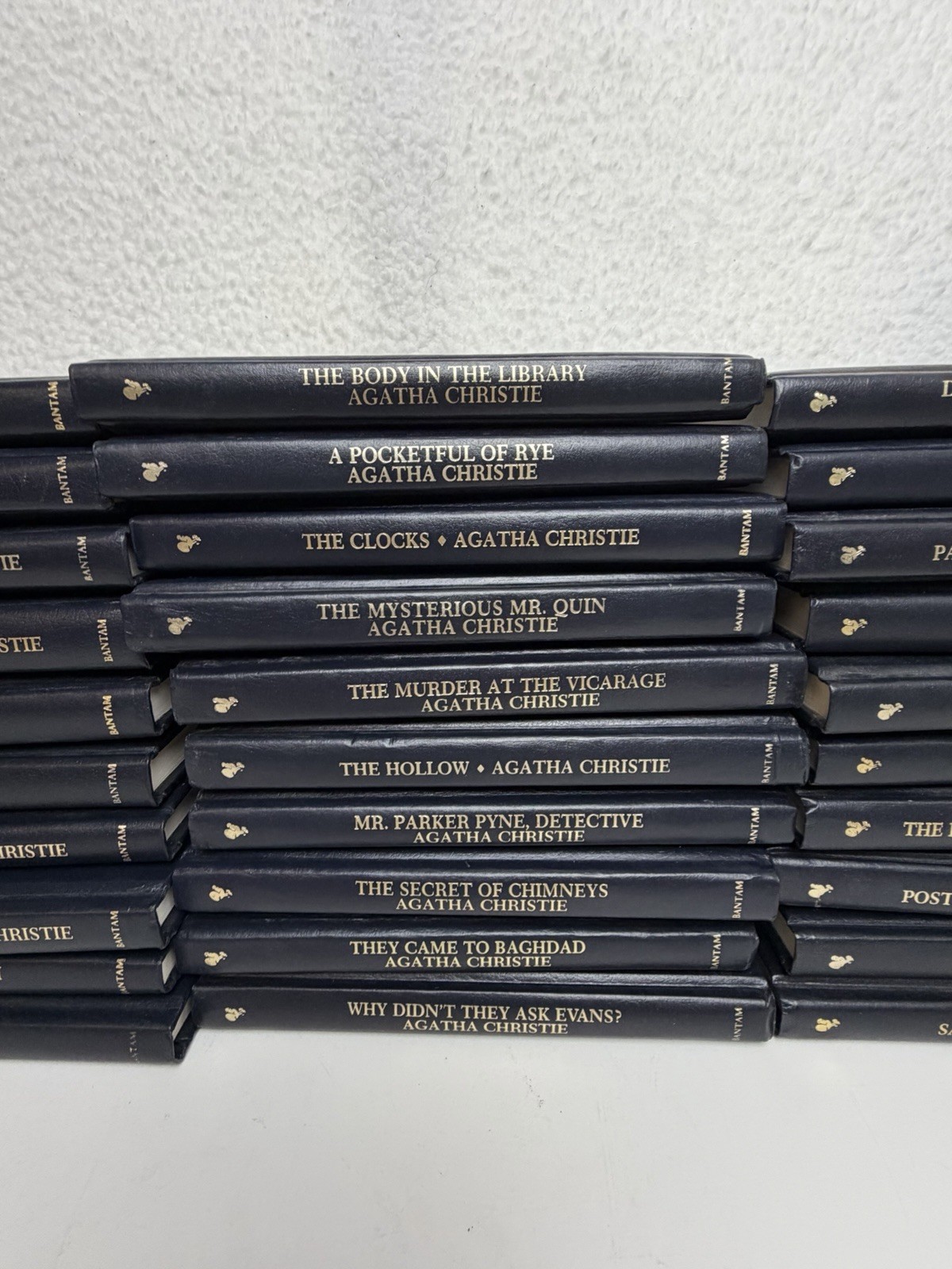 Lot 37 Bantam Agatha Christie Mystery Collection Leatherette Hardcover Books HC