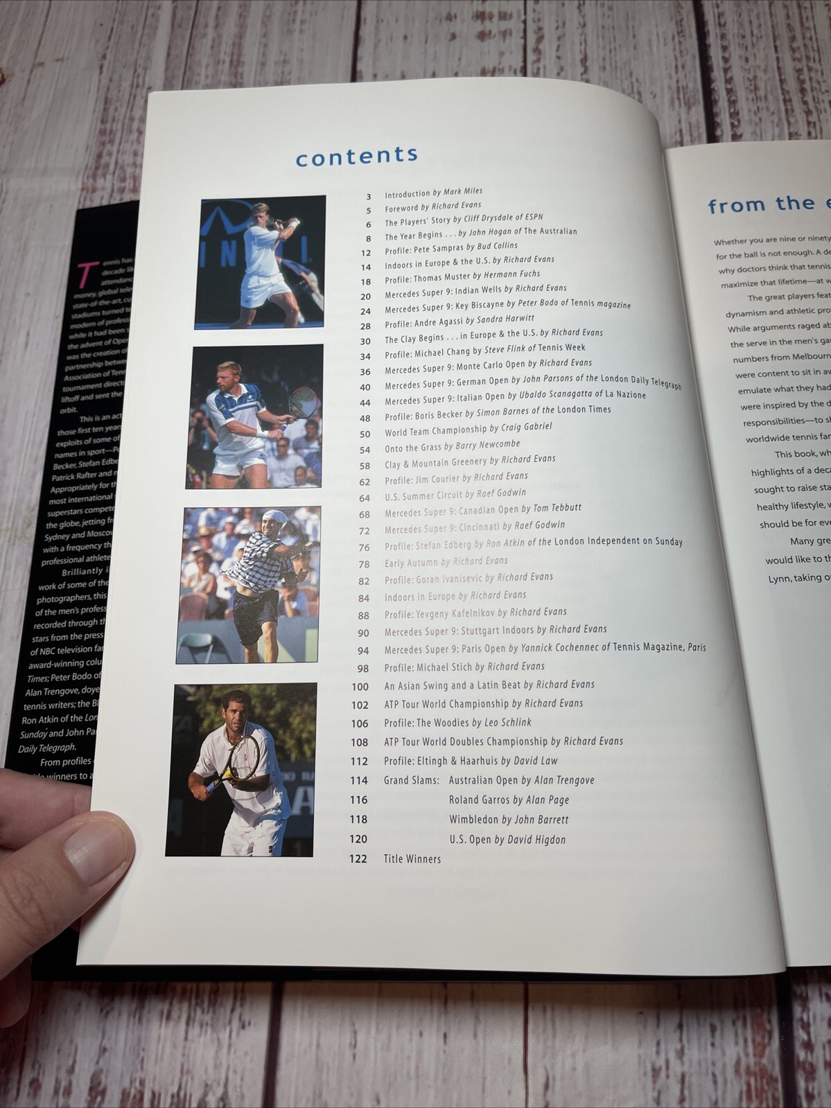 The Atp Tour: Ten Years of Superstar Tennis by Richard Evans Like New!!