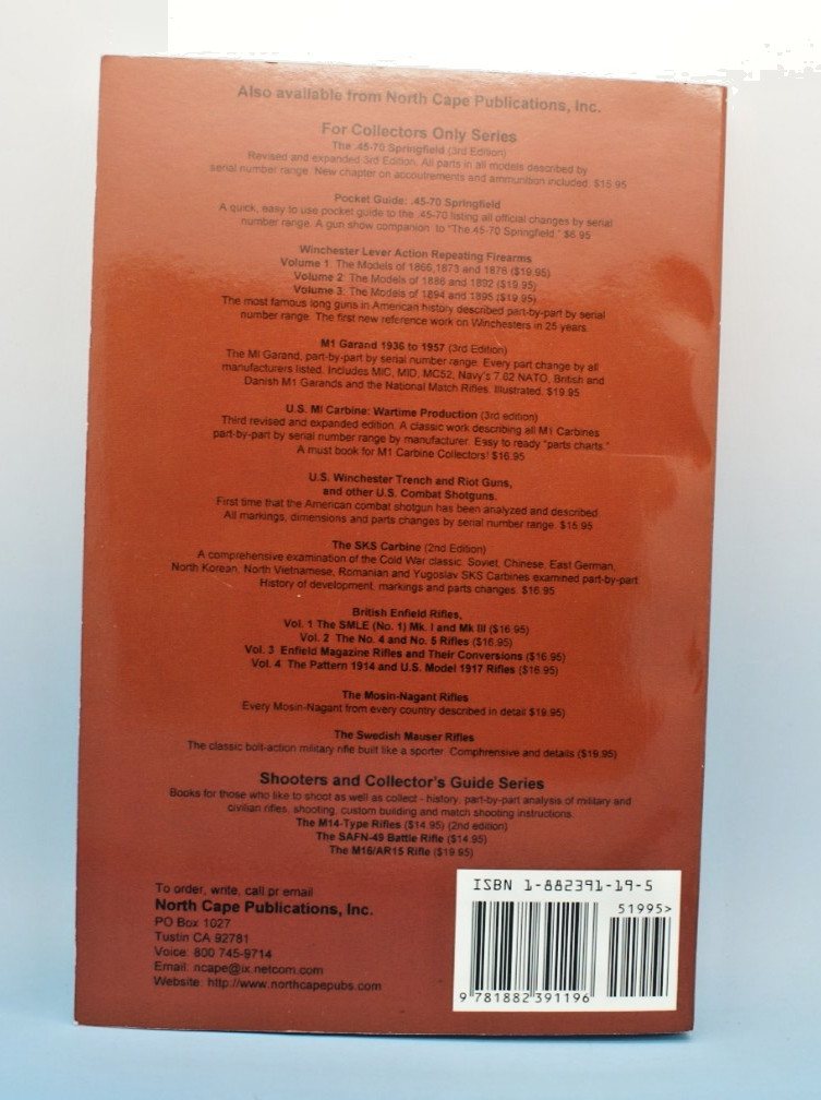 M1 GARAND 1936 TO 1957 FOR COLLECTORS ONLY by JOE POYER & RIESCH – 3RD EDITION