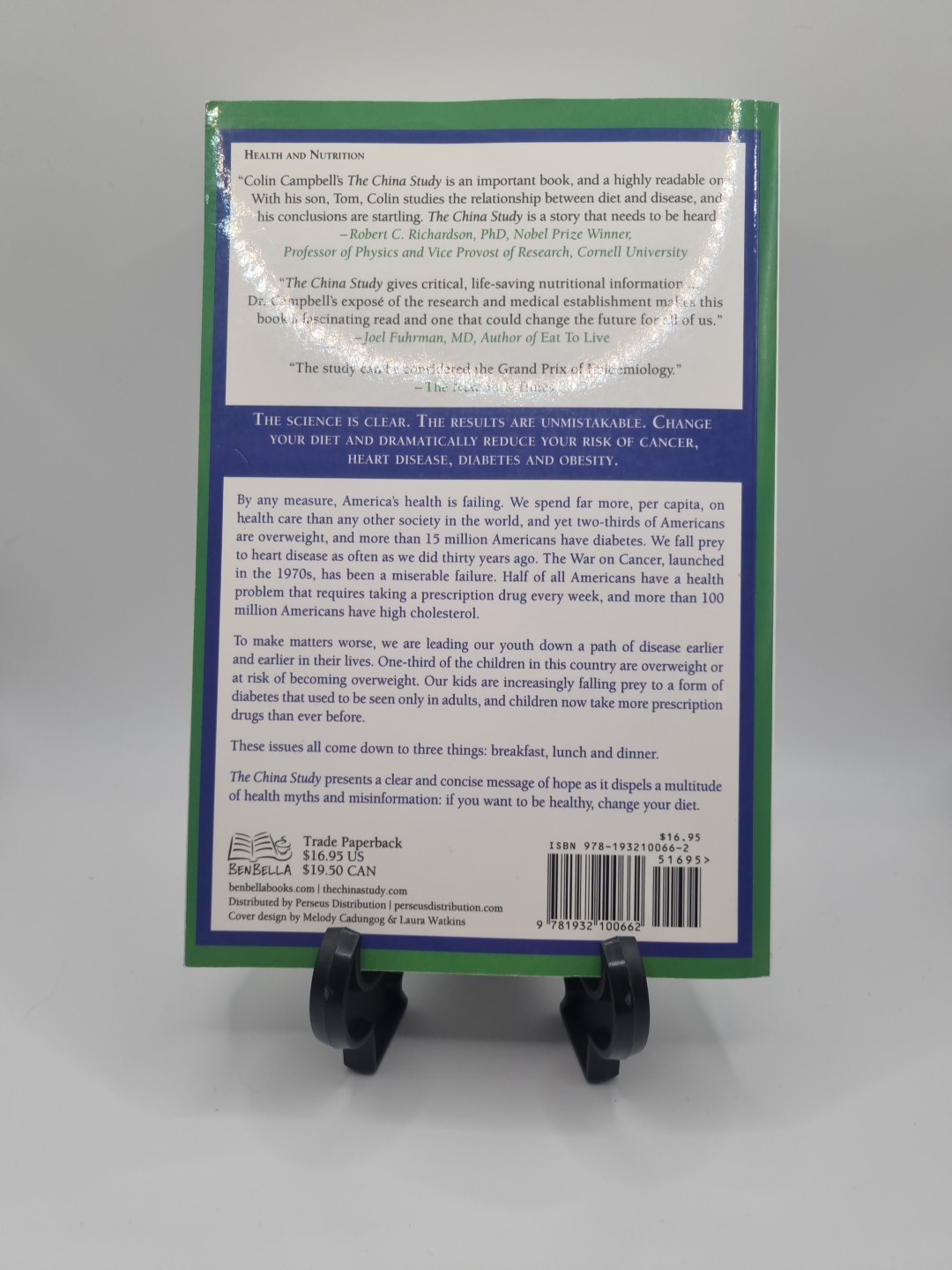 The China Study by T Colin Campbell Large Paperback Health Weight Loss Dieting