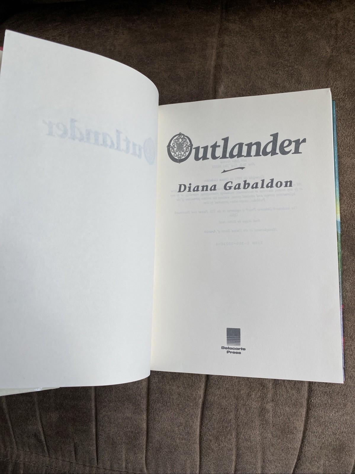 Outlander Diana Gabaldon 1st First Book Club Edition 1991 Hardcover HCDJ