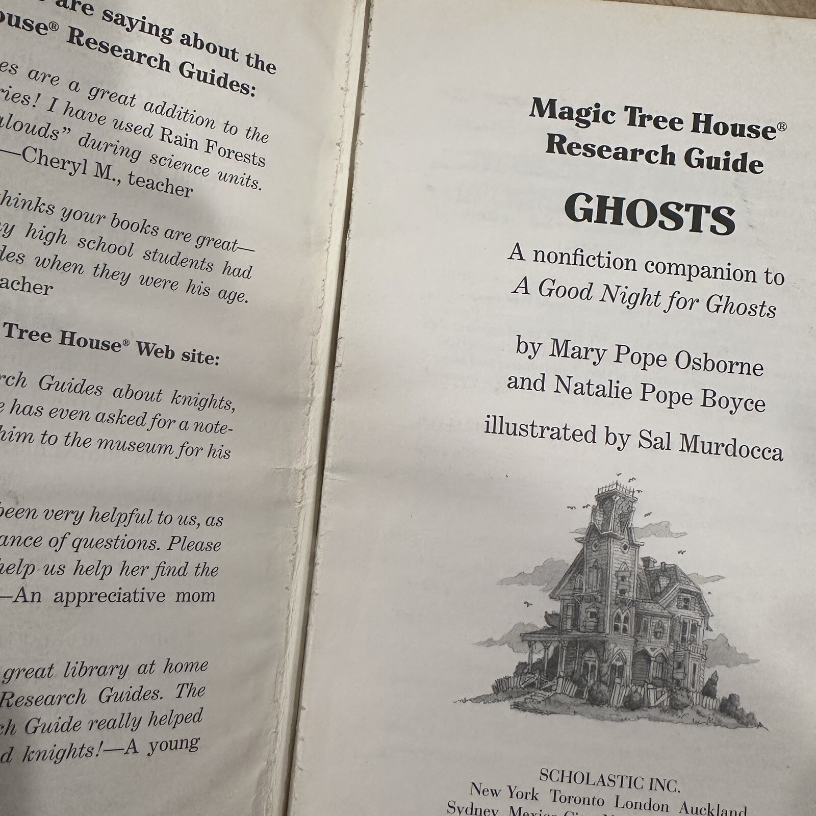 Magic Tree House Research Guide-Ghosts by Mary Pope Osborne & Natalie Pope Boyce
