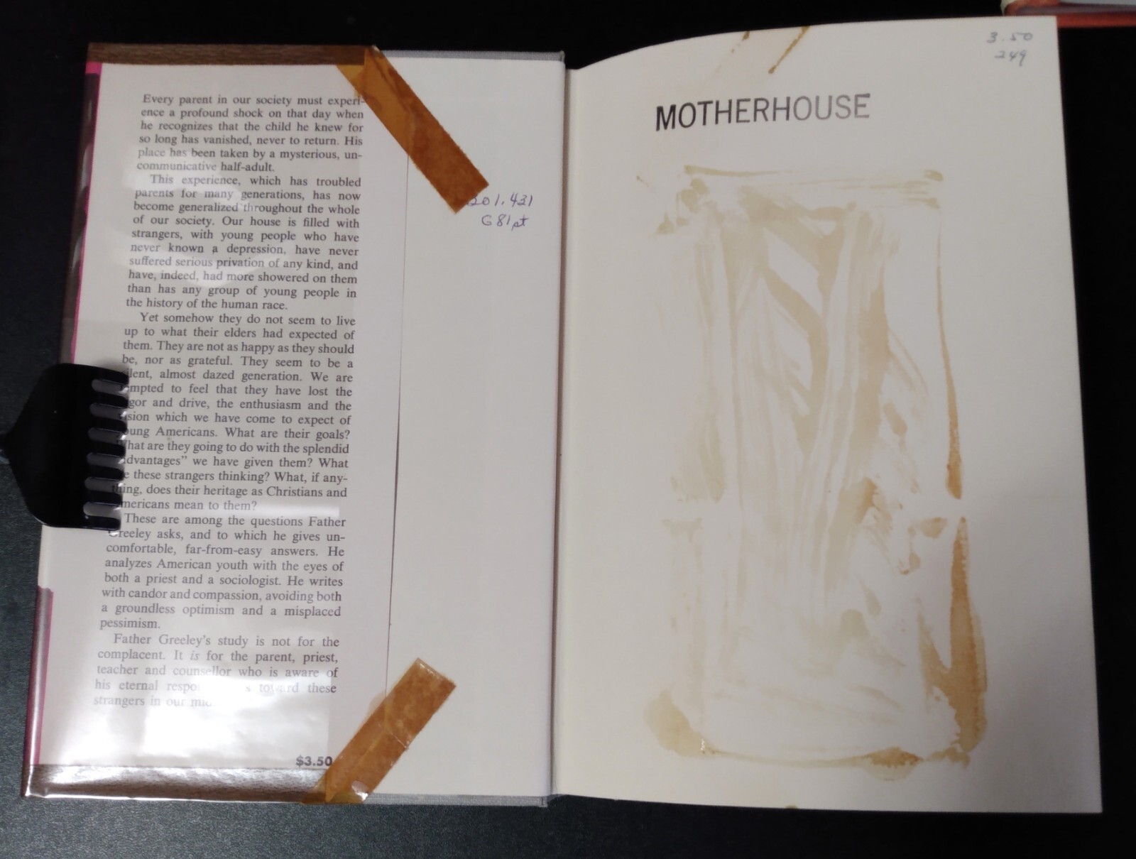 STRANGERS IN THE HOUSE – Andrew M. Greeley (hc/dj) 1961 Vintage Catholic