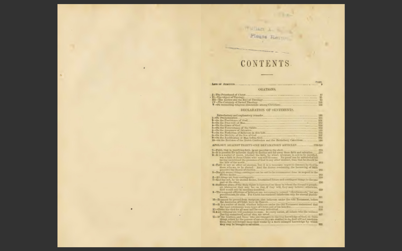 The Works of James Arminius, 1853 Edition, 3 VOLUME E-Book Set on CD-ROM