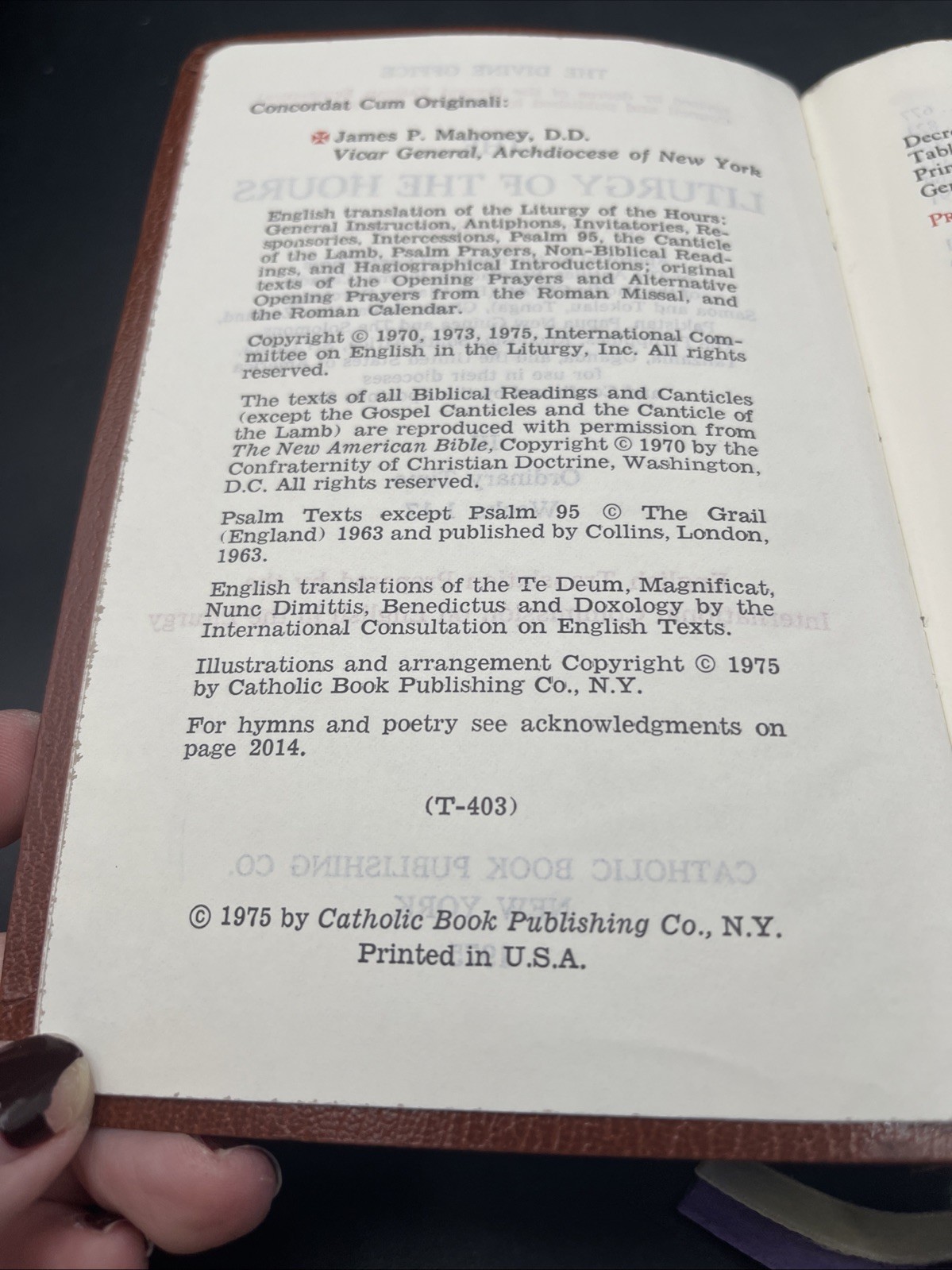 Liturgy of the Hours Vol. 3 Volume III Ordinary Time Weeks 1-17