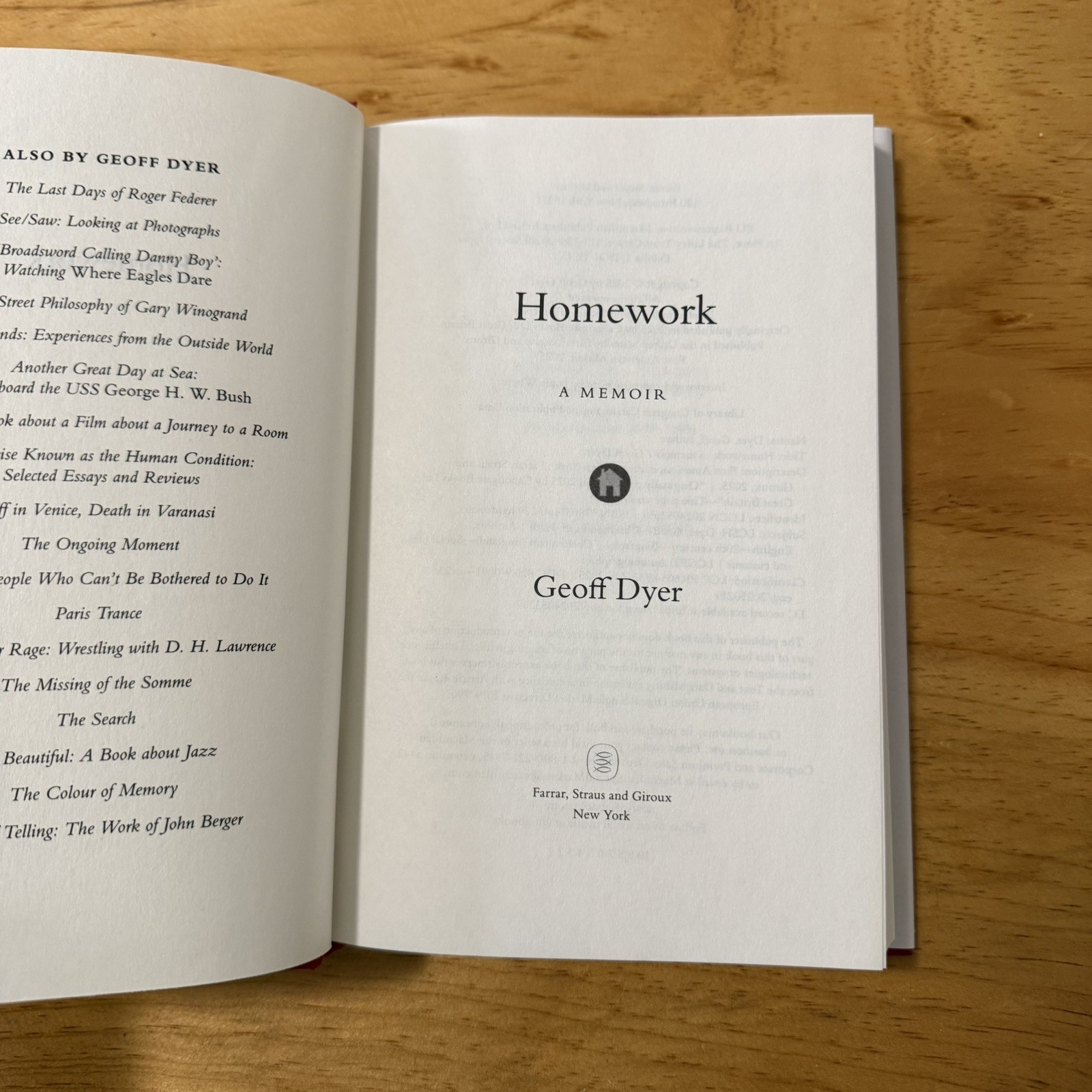 Homework: A Memoir – Geoff Dyer