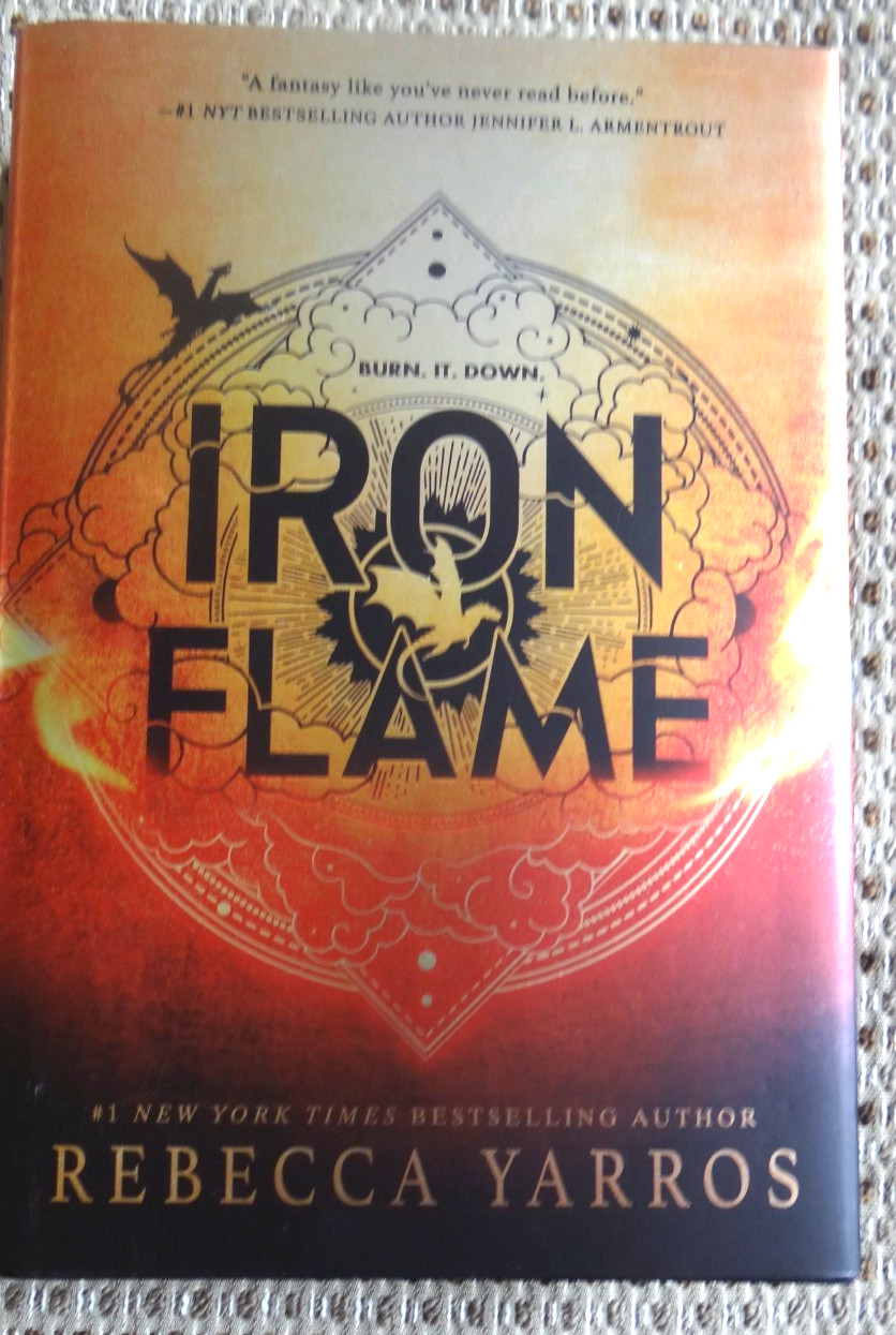 IRON FLAME HARDCOVER BOOK with BLACK SPRAYED EDGES by REBECCA YARROS