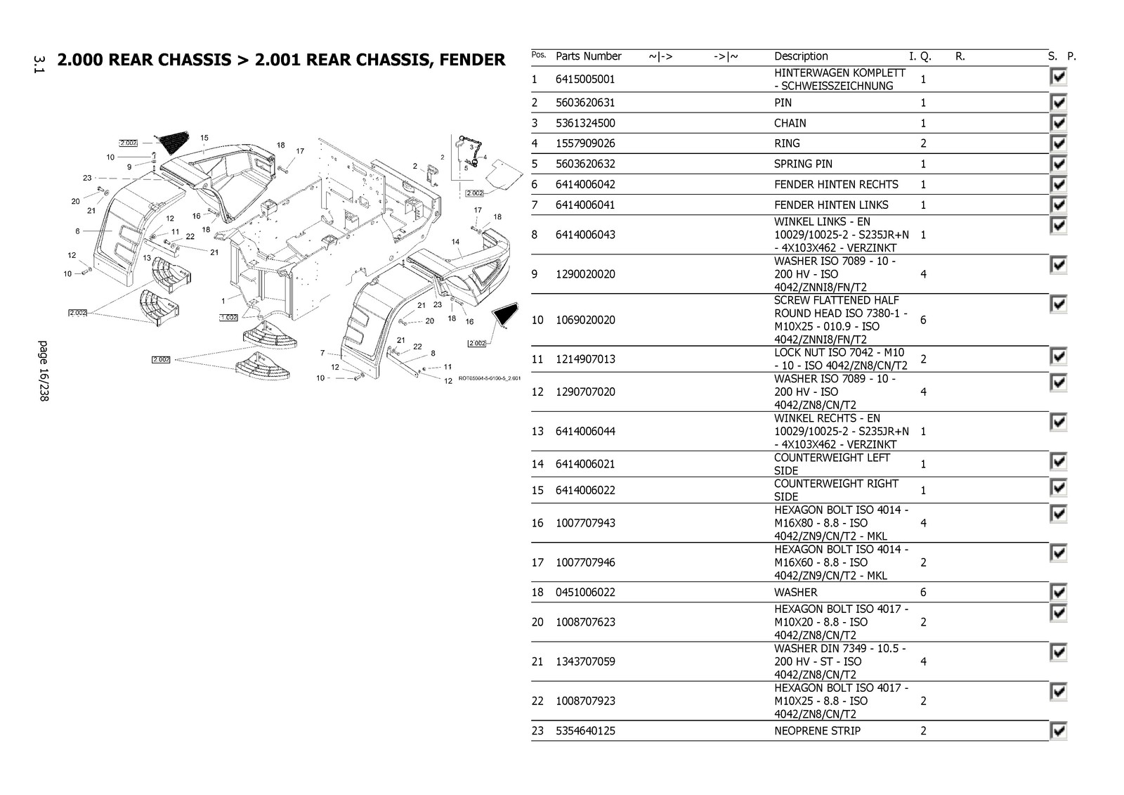 YANMAR V100 Wheel Loader Parts Catalog Manual SN YCG0V10000500103 Up – BINDER