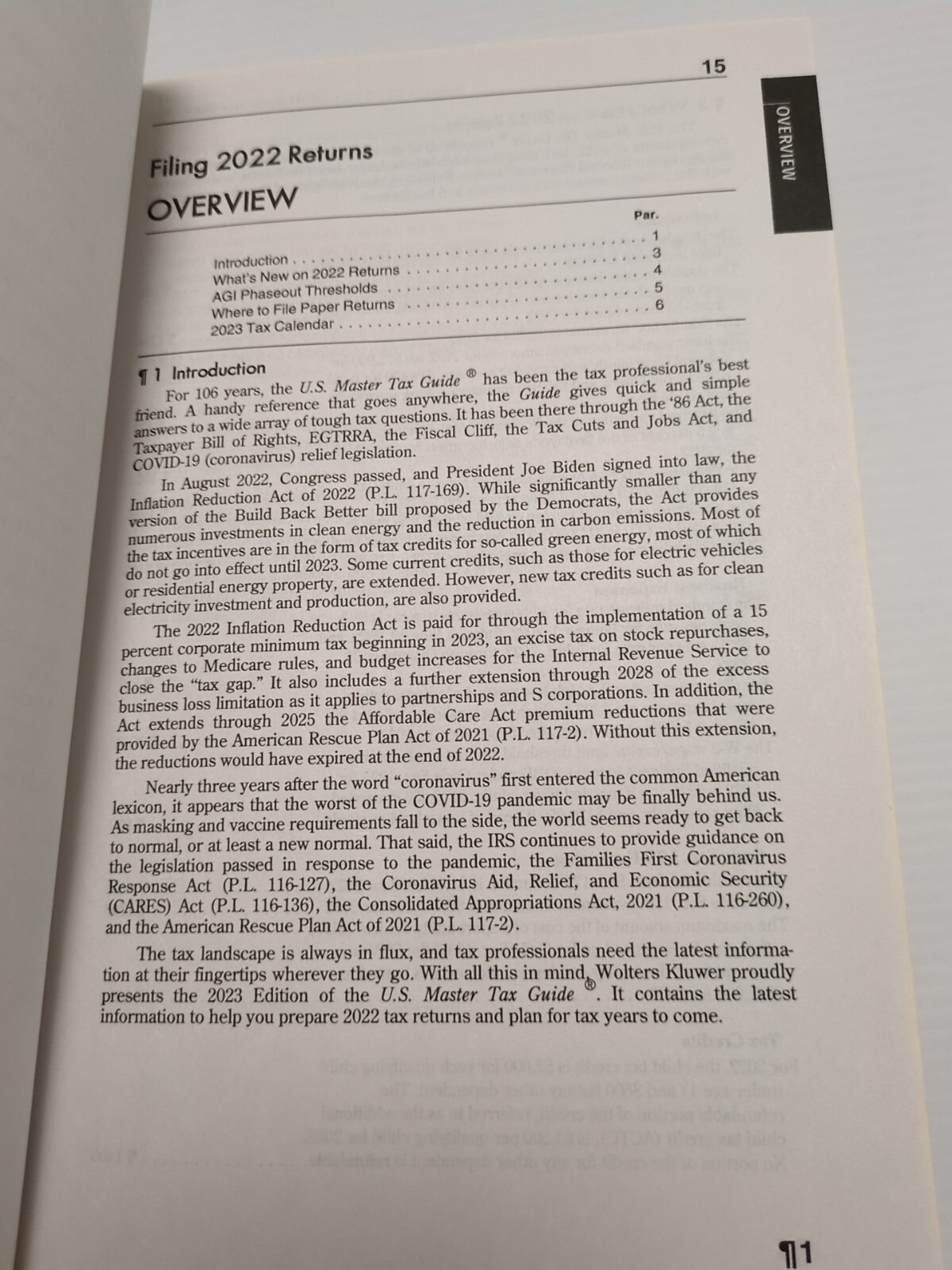US Master Tax Guide 2023 106th Edition CCH Publications Wolters Kluwer CPA Law