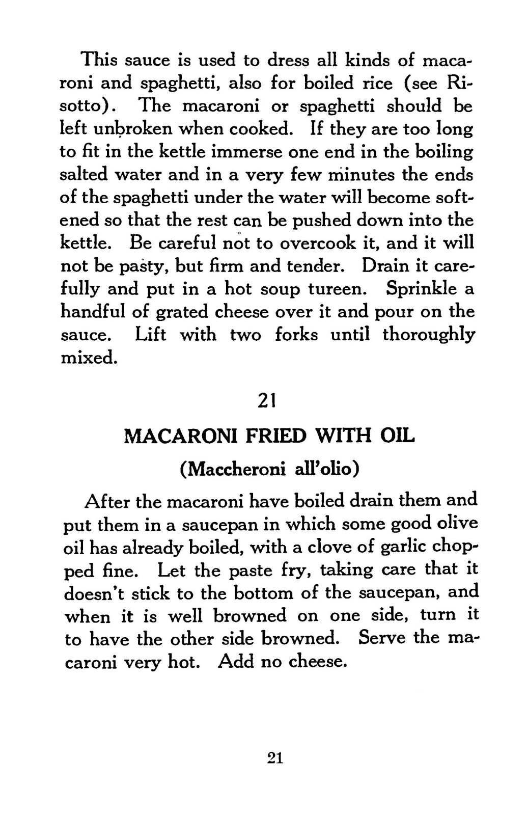 Italian Cook Book The Art Of Eating Well “1919” 158 Pages