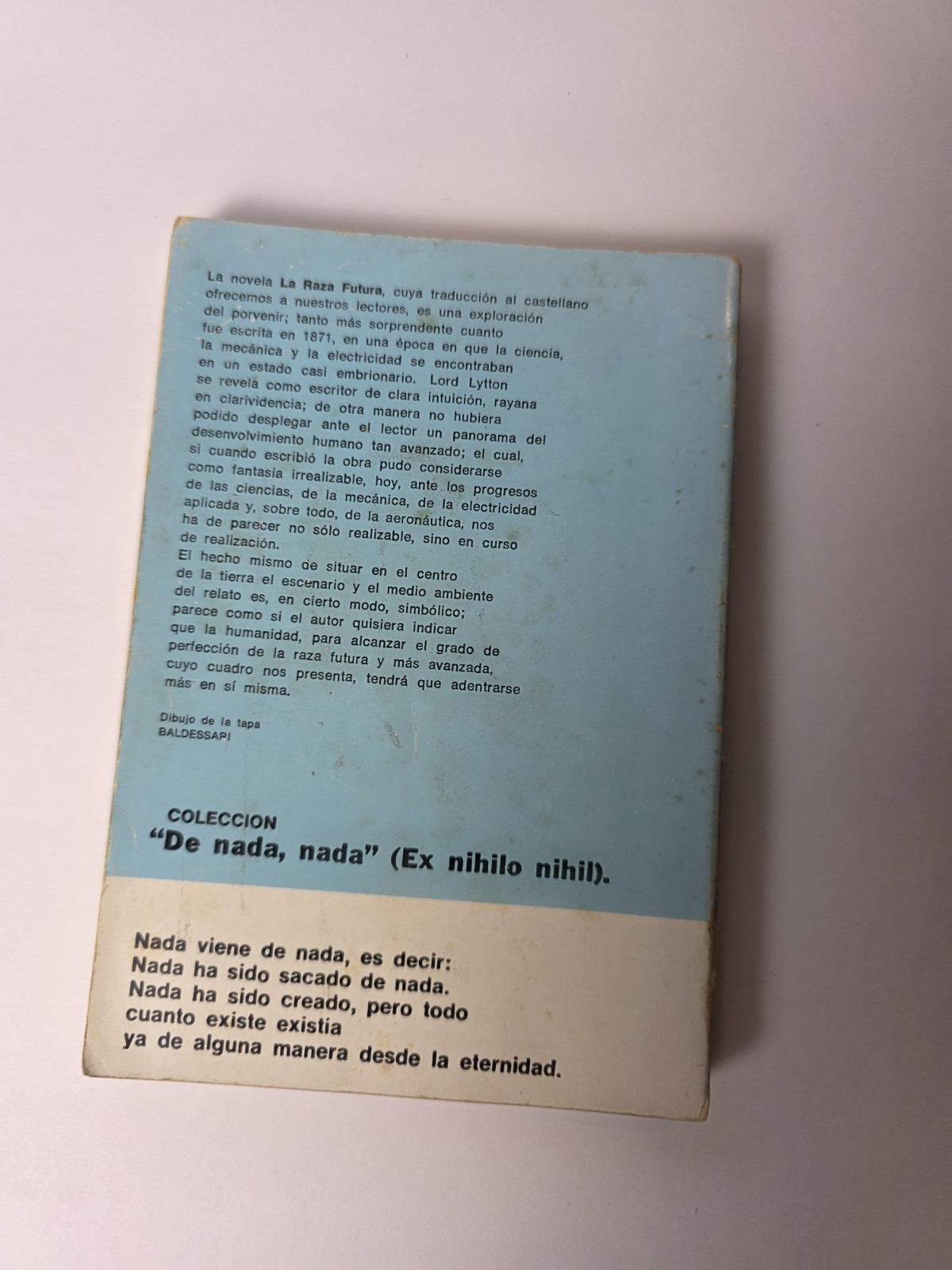 La Raza Futura Sir Edward Bulwer Lytton 1978 Kier 2nd Edition Spanish Paperback