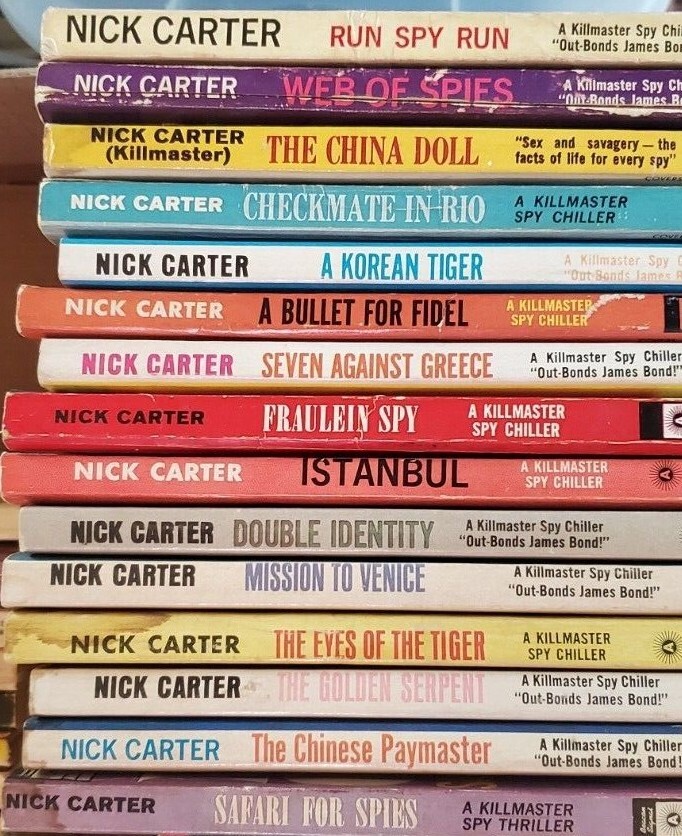 Espionage Books James Bond Sam Durell Nick Carter Complete Your Collection #1