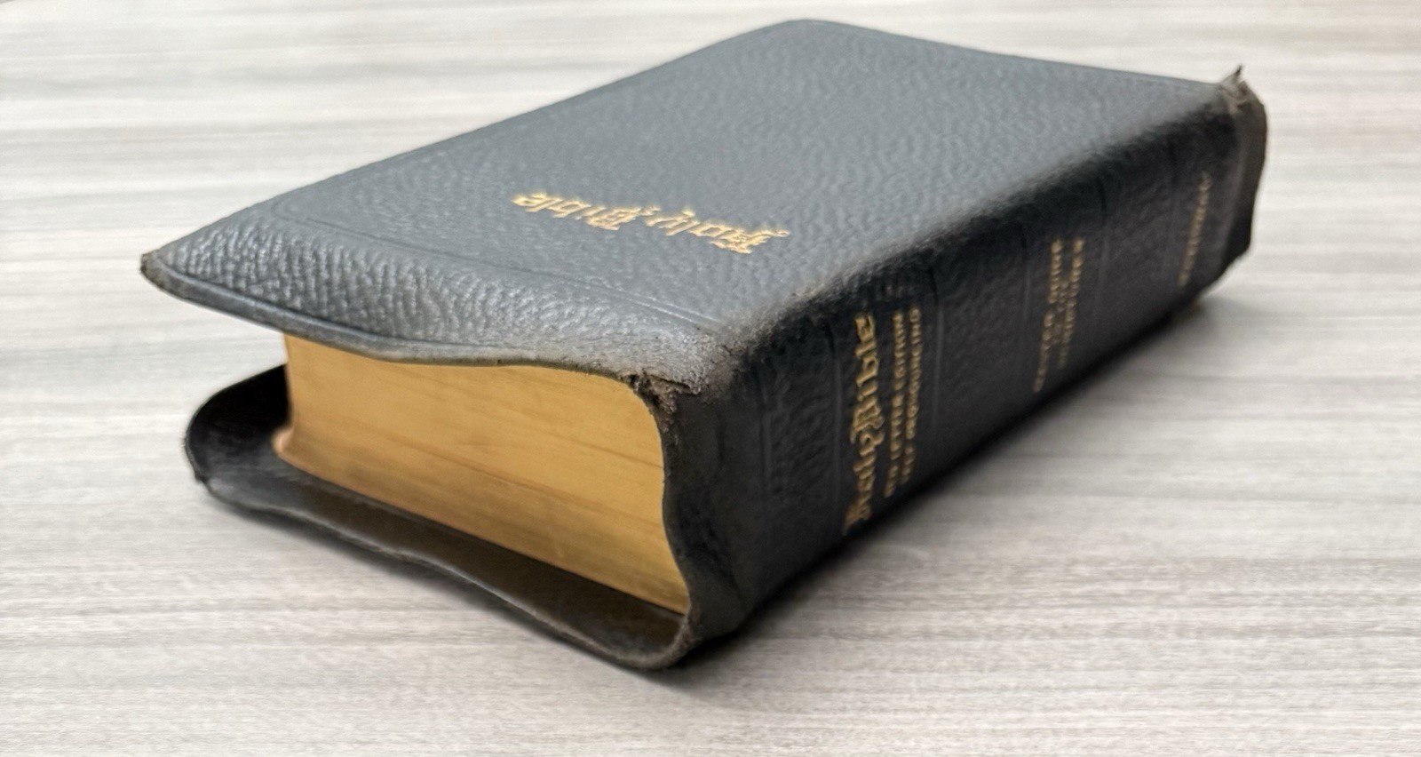National KJV Bible 1939 Master Guide; Black GENUINE Leather; Indexed; Red Letter