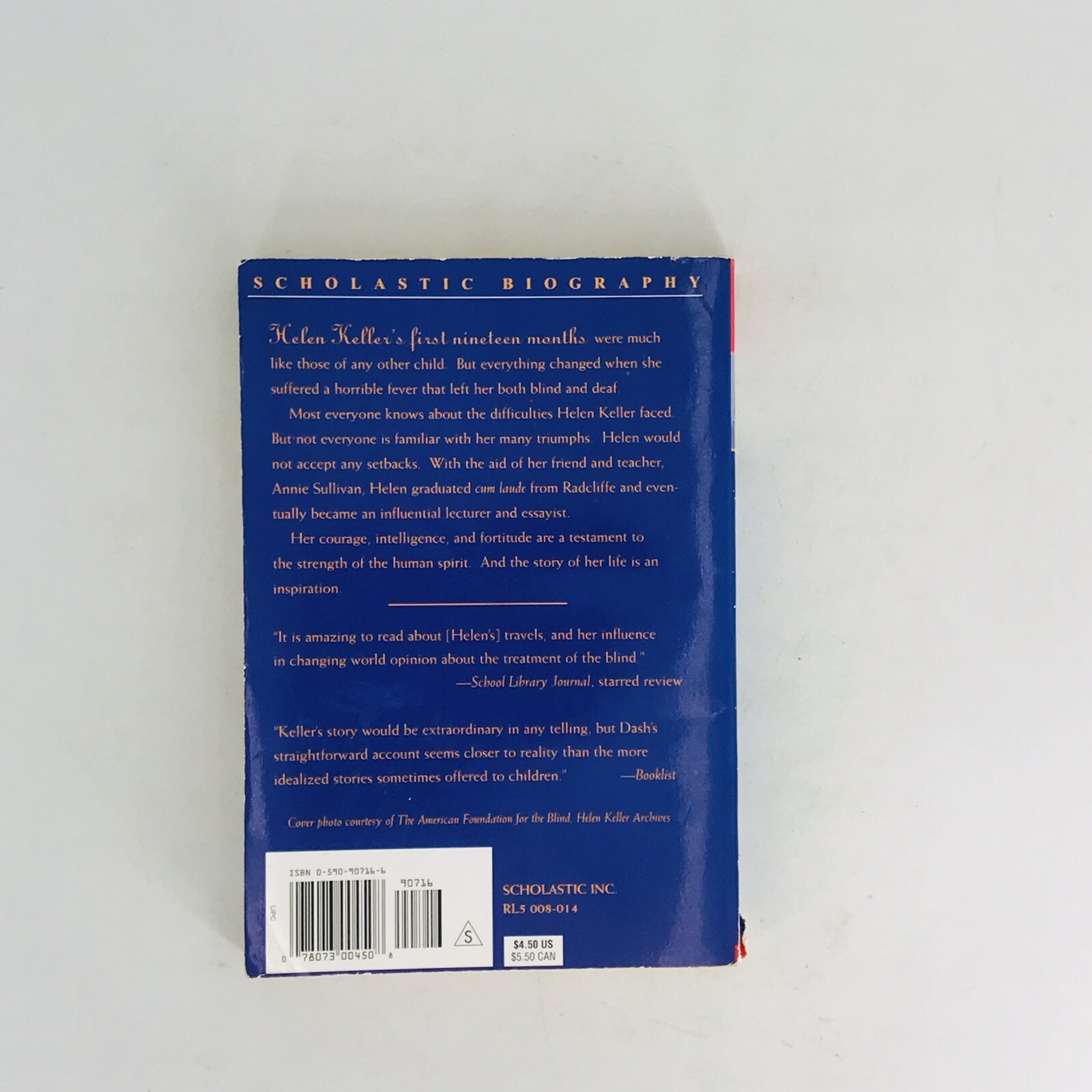 The World at Her Fingertips: Helen Keller by Joan Dash (Small Paperback 2001)