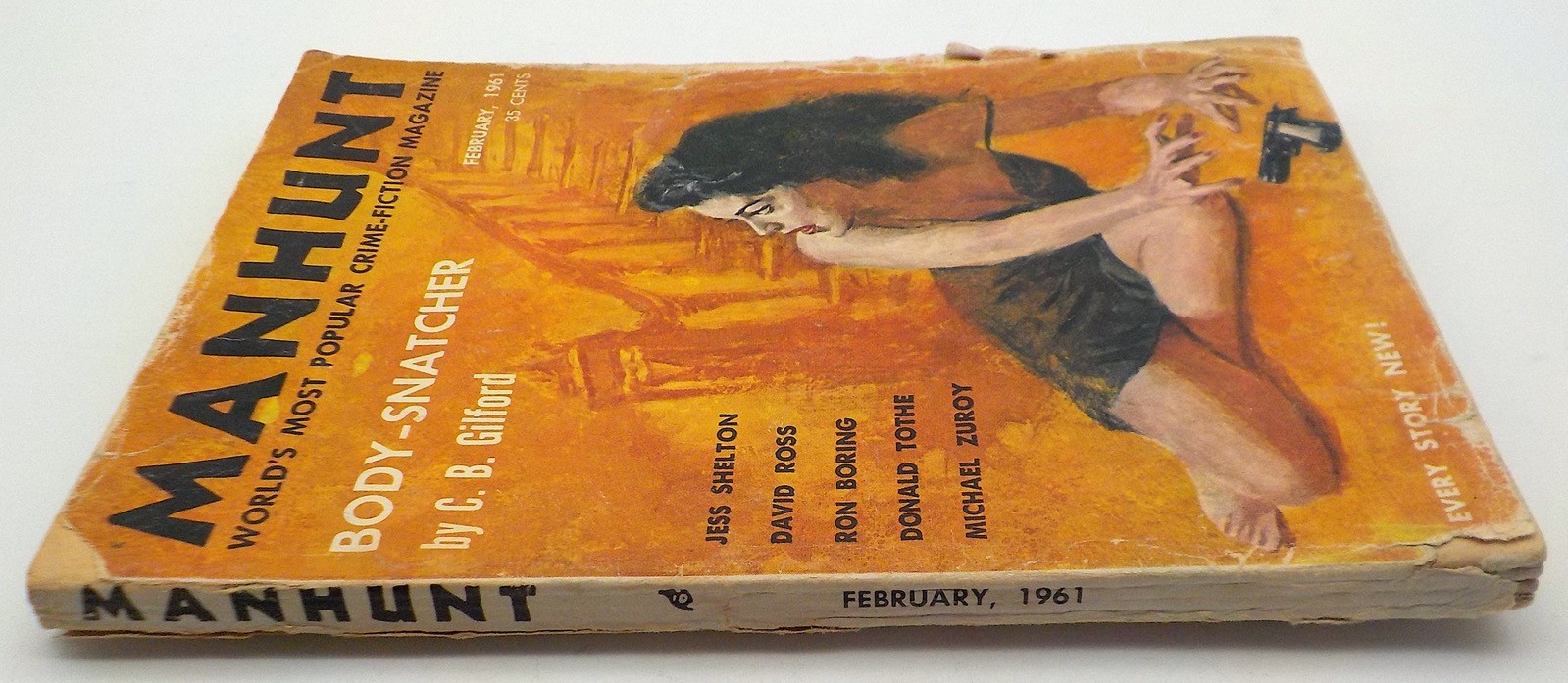 MANHUNT Detective Story Monthly Magazine February 1961