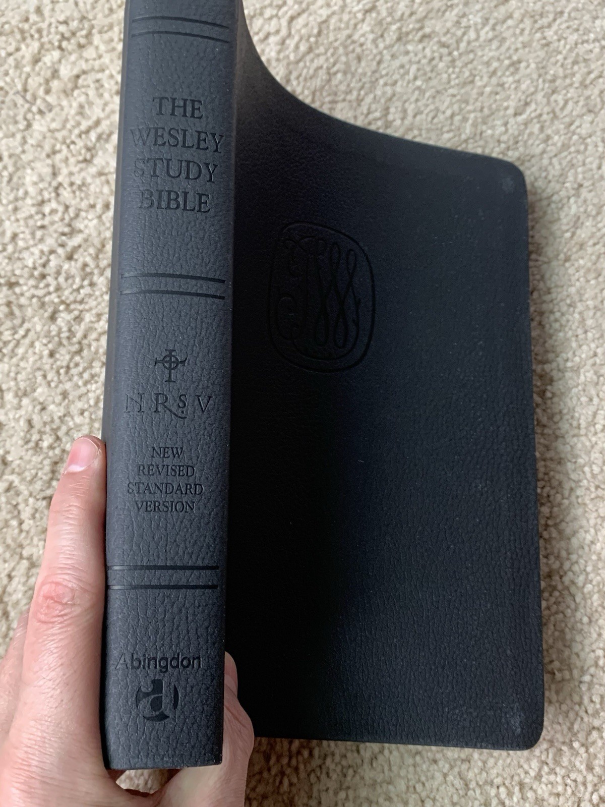 NRSV 89 Wesley Study Bible Charcoal Bonded Leather 2017 Abingdon Press