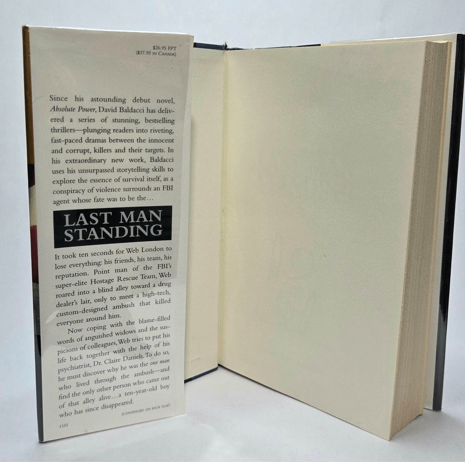 Last Man Standing David Baldacci 2001 SIGNED First Edition First Print HC$DJ