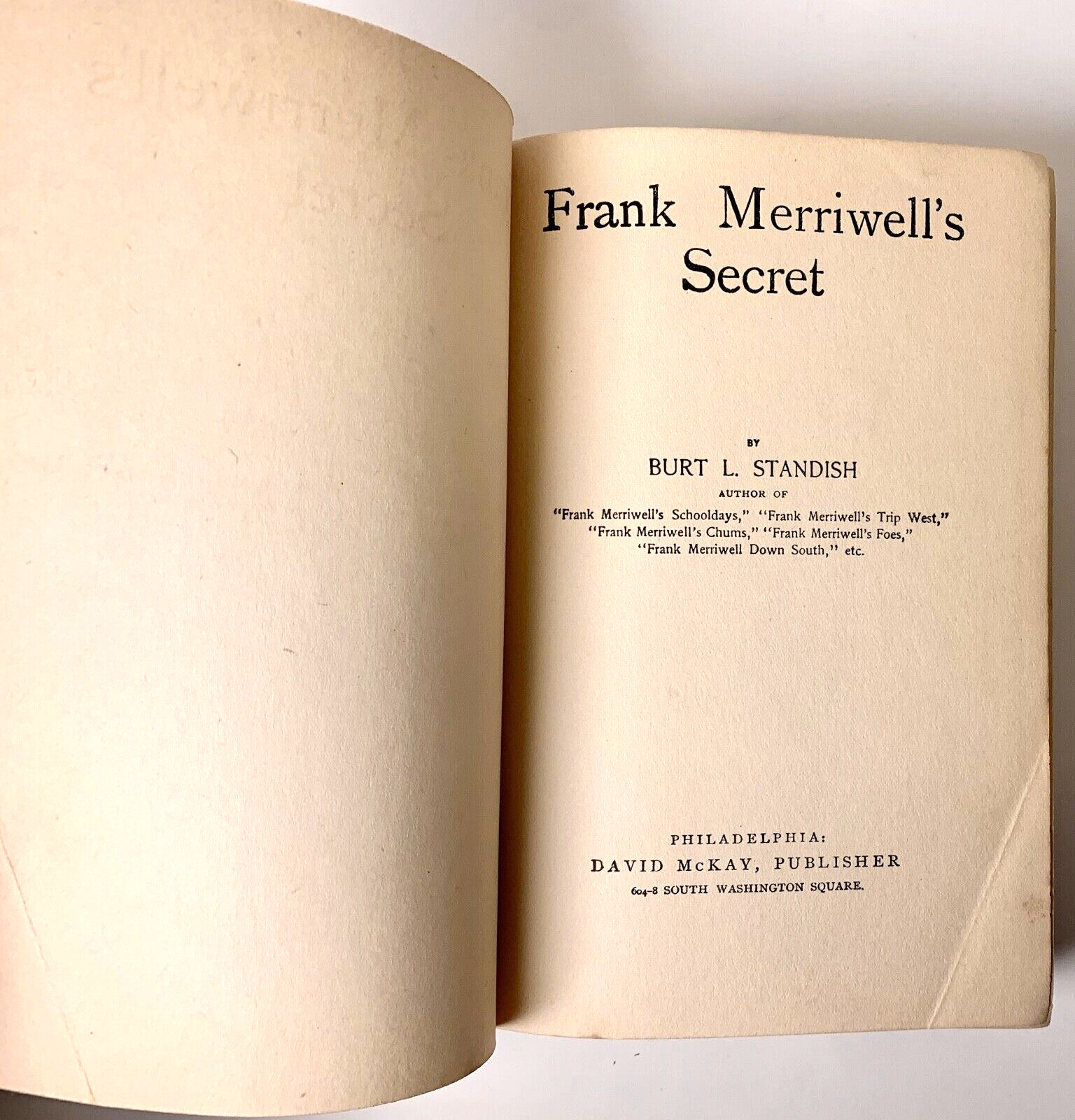 Frank Merriwell’s Secret, Burt L. Standish, 1904 hardcover