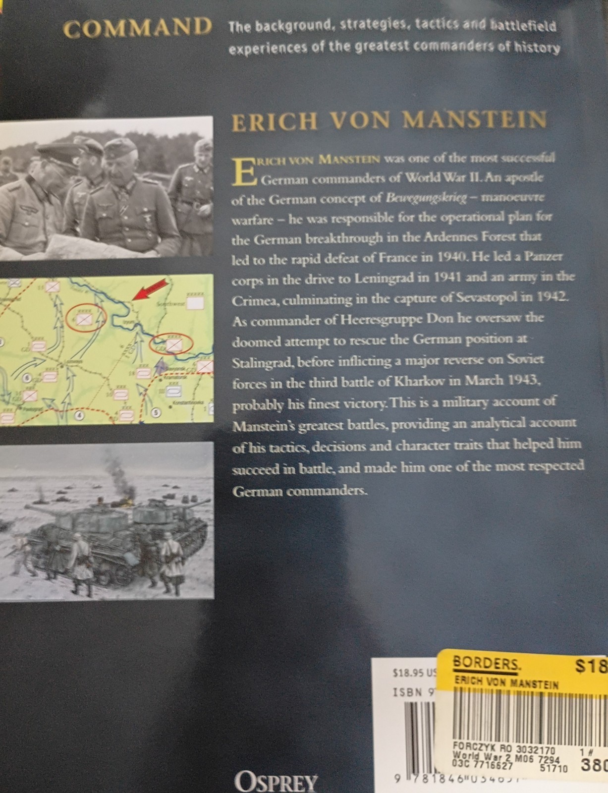 Command Ser.: Erich Von Manstein by Robert Forczyk