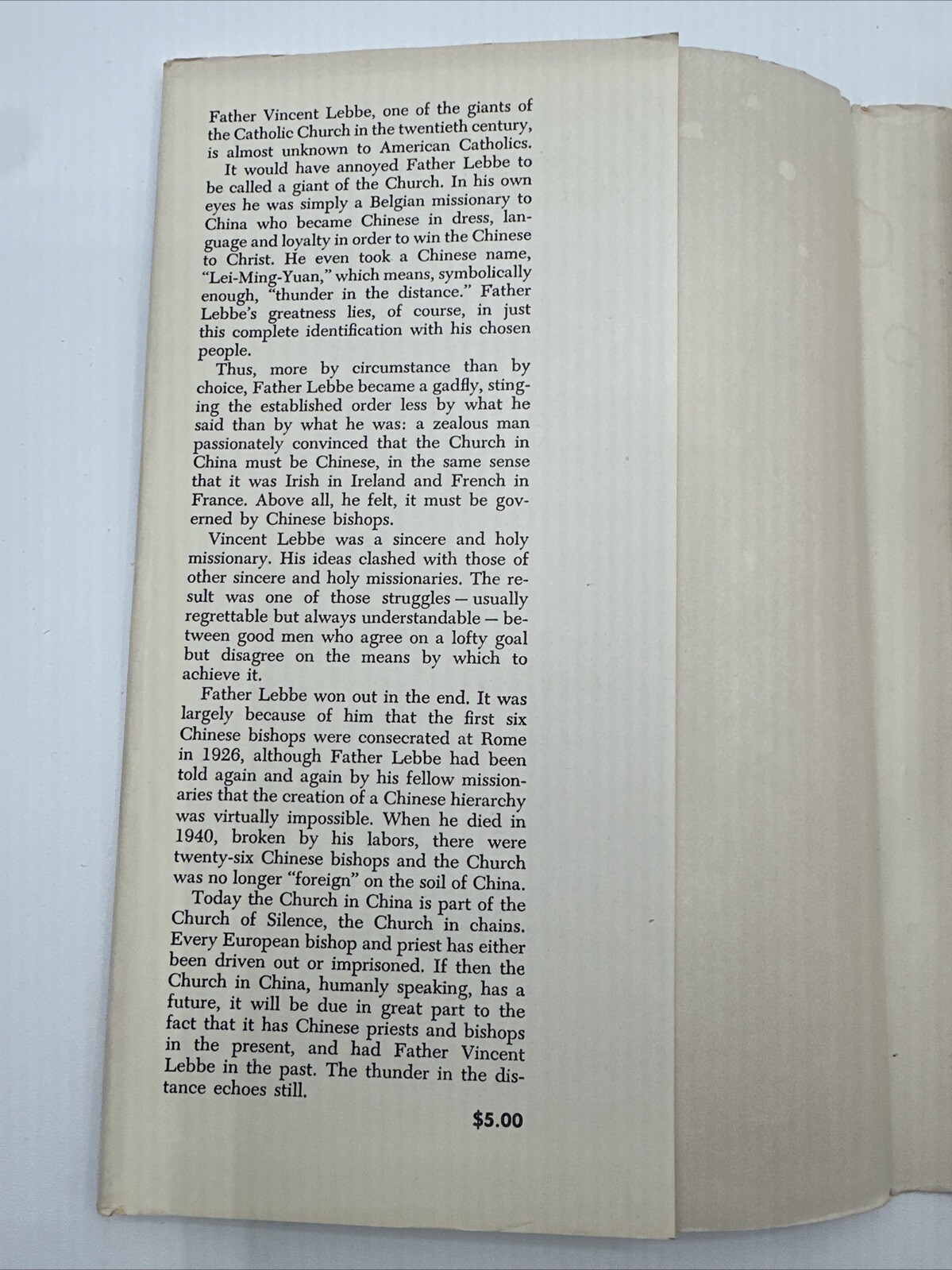 Thunder In The Distance Jacques Leclercq 1958 Hardcover 322 Pages
