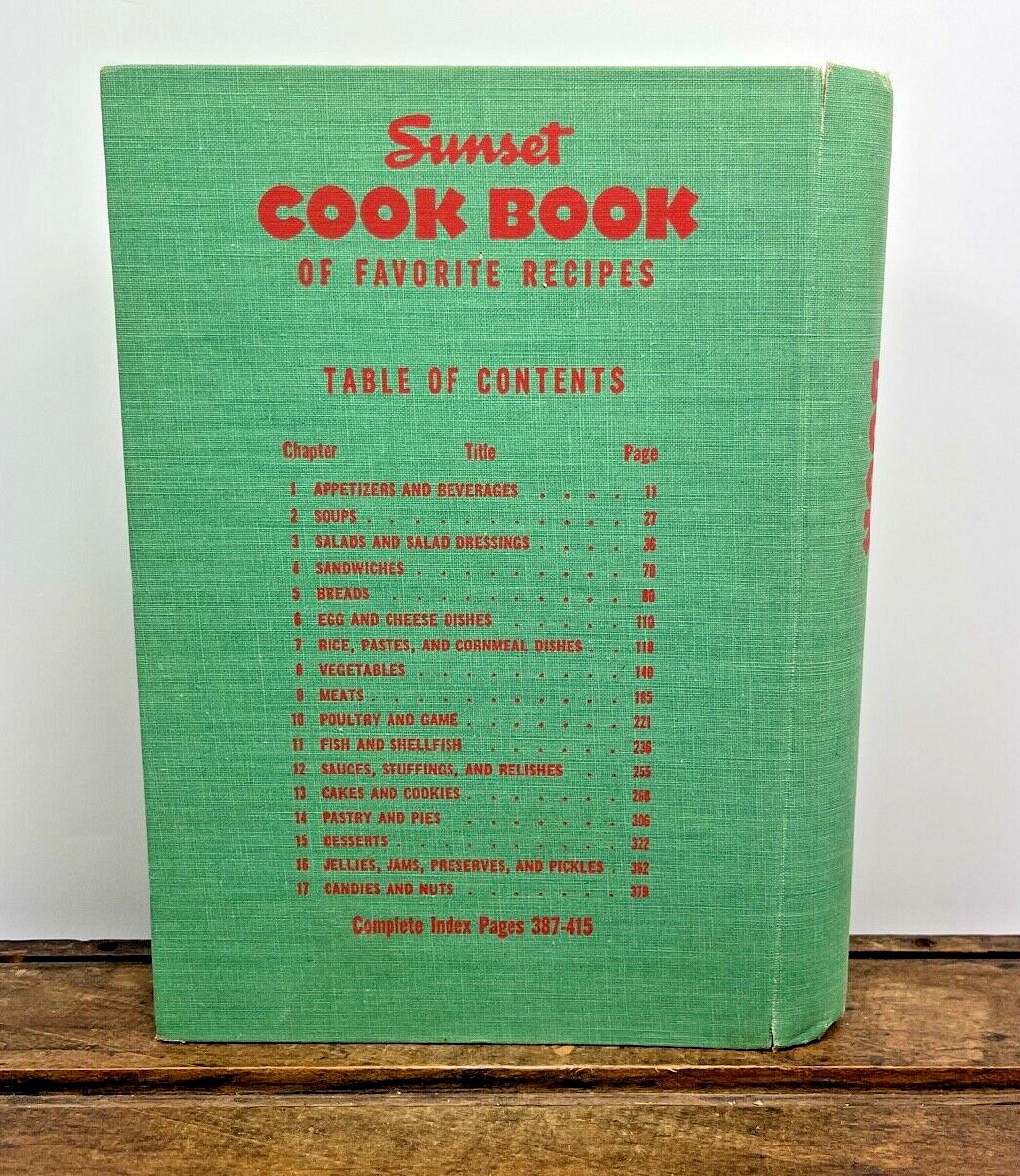 1952 The Sunset Spiral CookBook Great Recipes HB 415 Pages