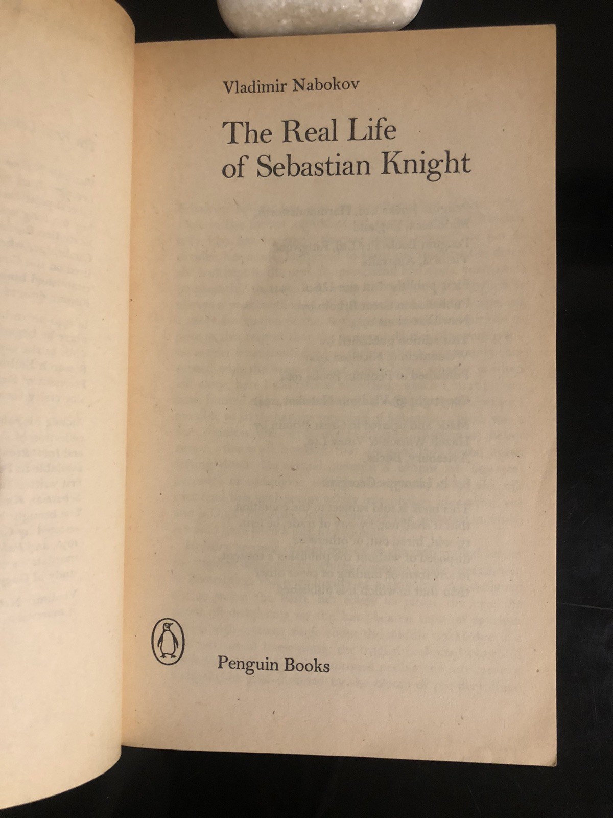 Vladimir Nabokov The Real Life Of Sebastian Knight Penguin UK 1964 First Ed. VG