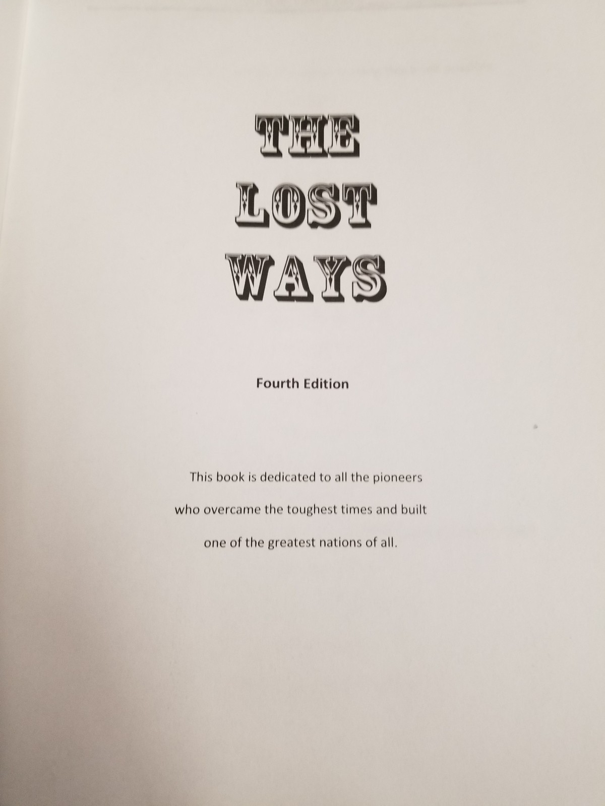 Lost Ways