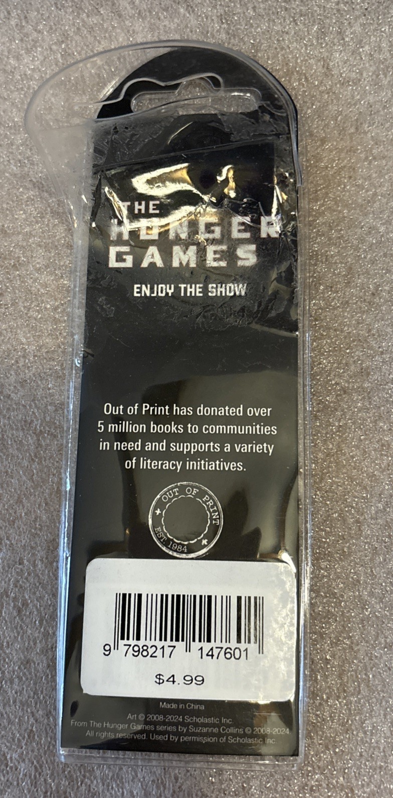 The Hunger Games: Enjoy the Show Bookmark In Original Sleeve And Sticker
