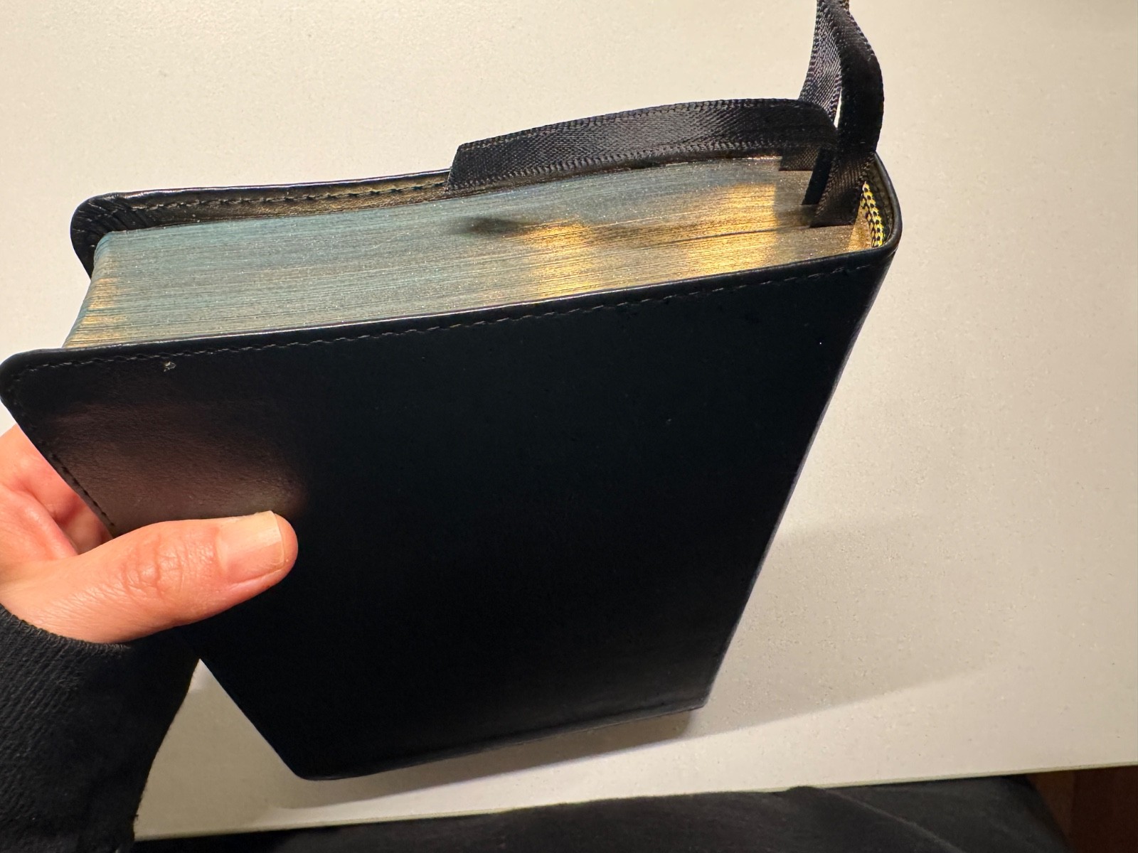 ESV Single Column Personal Reference Bible- Extra Ribbons Blue Gold Gilded