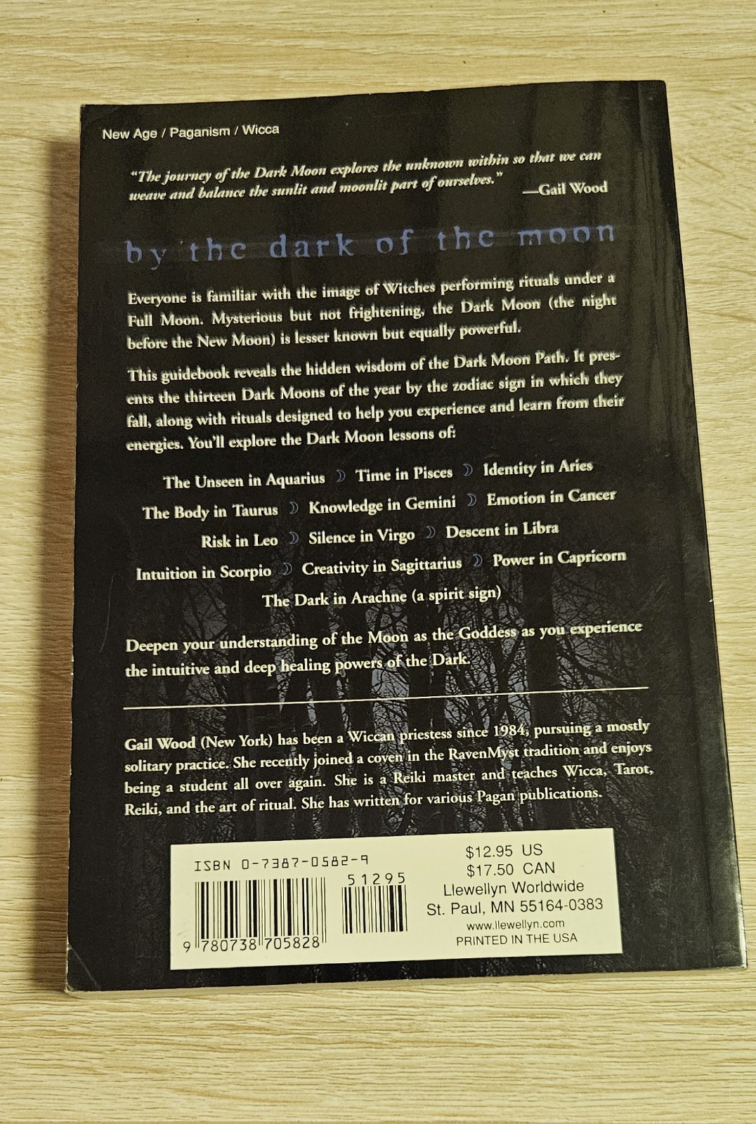 Rituals of the Dark Moon by Gail Wood Paperback Llewellyn Wicca Magic Occult