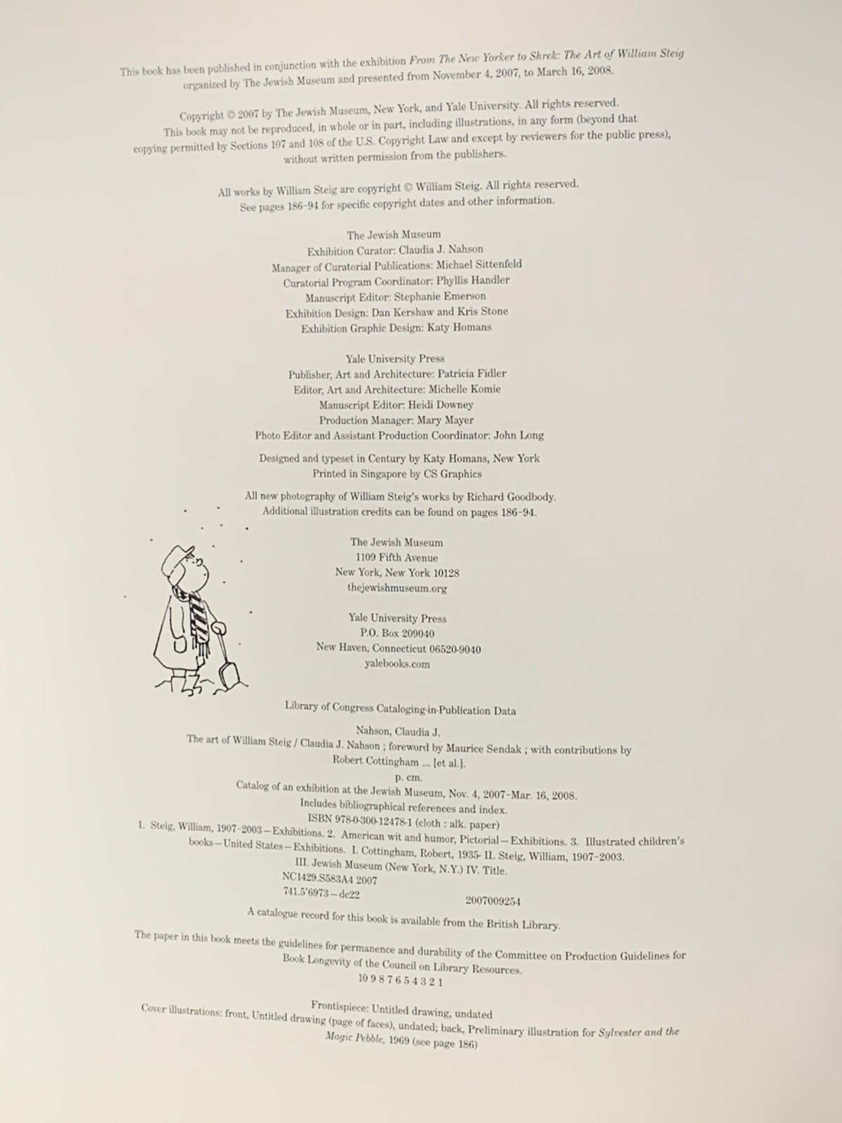 The Art of William Steig by Claudia J. Nahson SIGNED 1st/1st HC DJ 2007 Cartoons