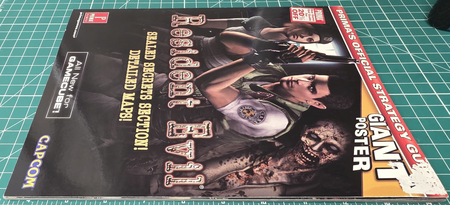 Resident Evil Prima’s Official Strategy Guide Nintendo GAMECUBE w/POSTER – RARE!