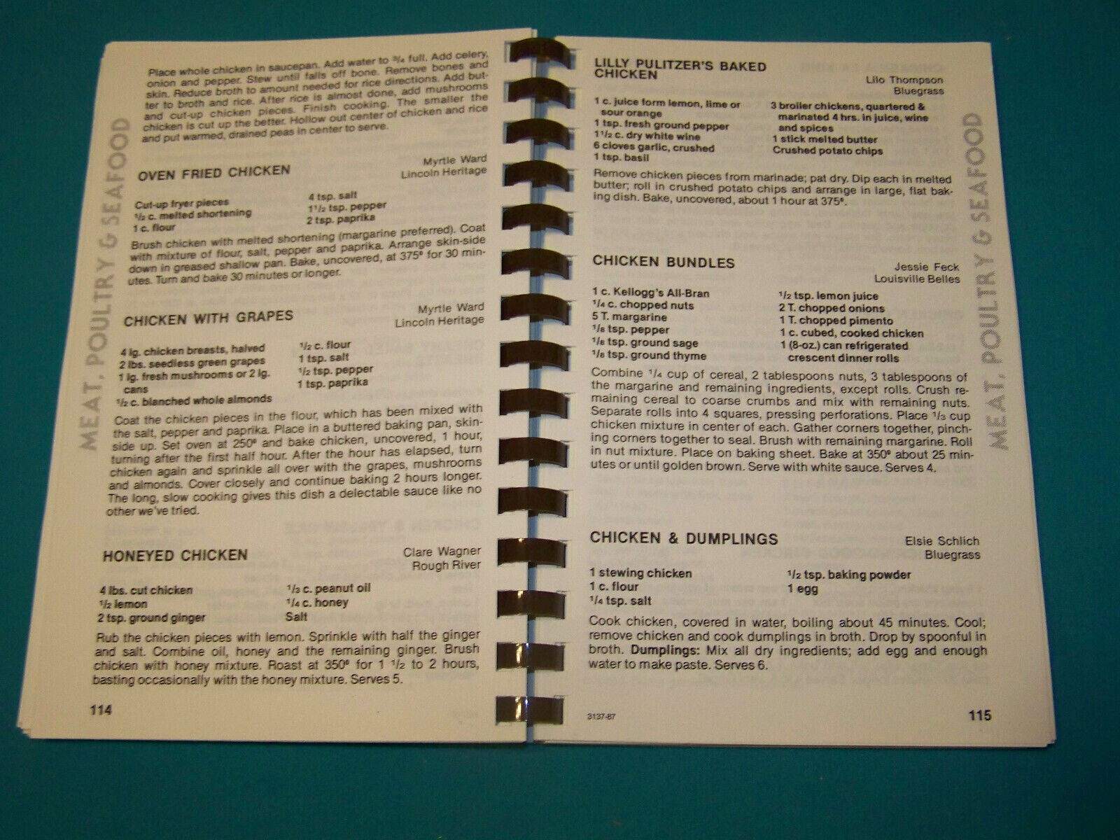 Kentucky World Organization of China Painters Cookbook 1987
