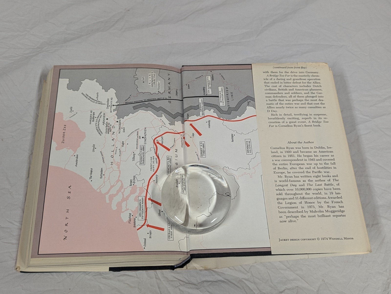 Vtg 1974 HCDJ 1st/1st ~ A Bridge Too Far ~ Cornelius Ryan – Simon & Schuster