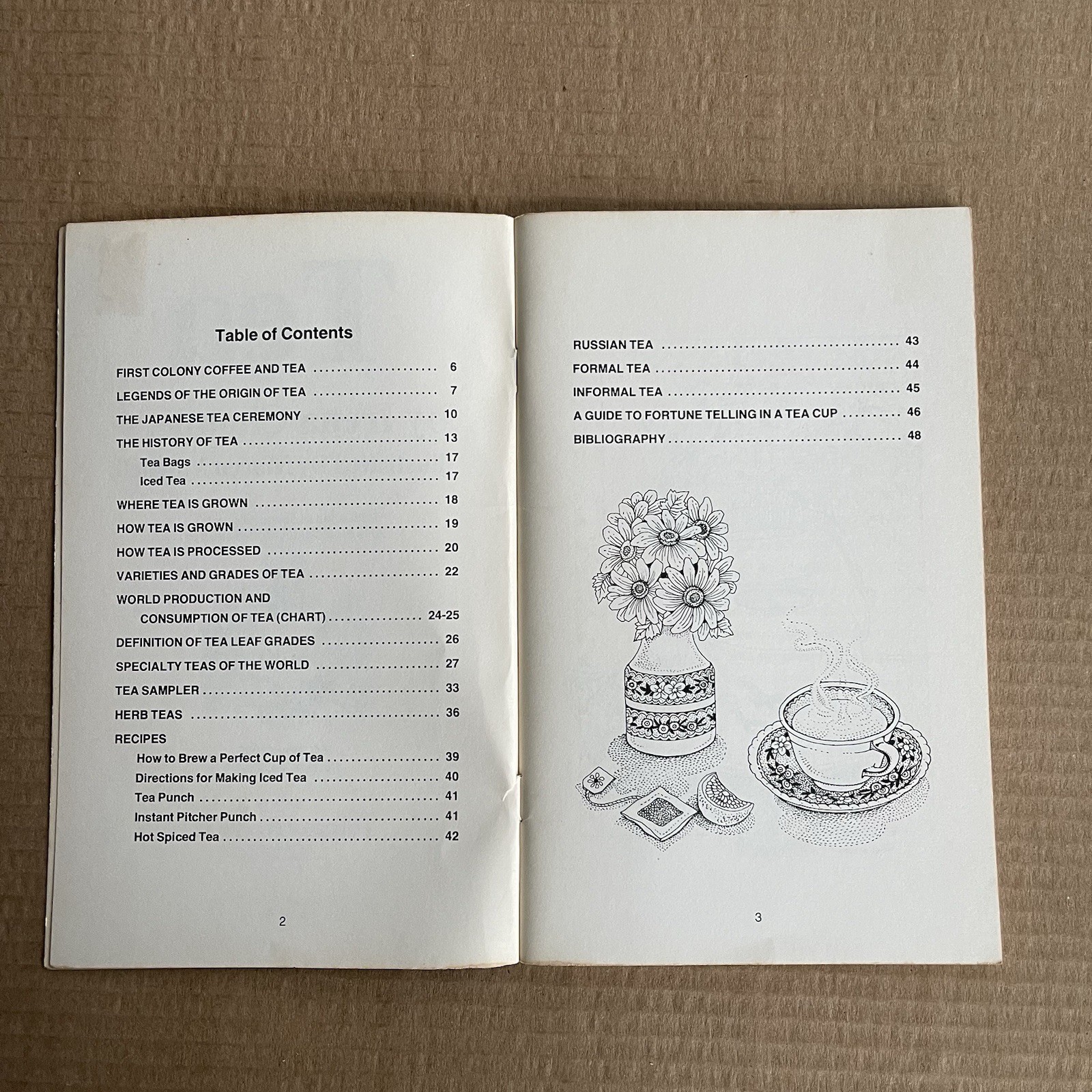 Tea by Irena Chalmers Vintage 1978 Potpourri Press History & Recipes Booklet