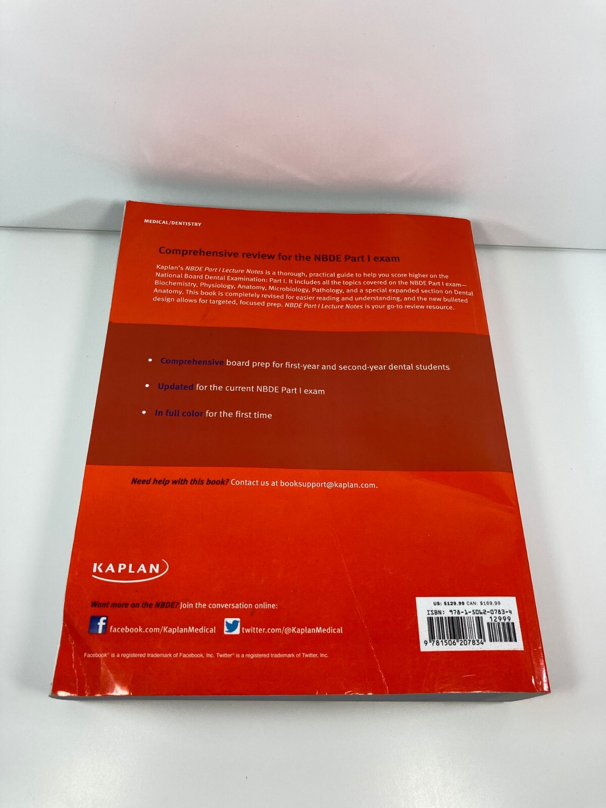 NBDE Part I Lecture Notes Kaplan Medical Test Prep Poor Condition See Photos