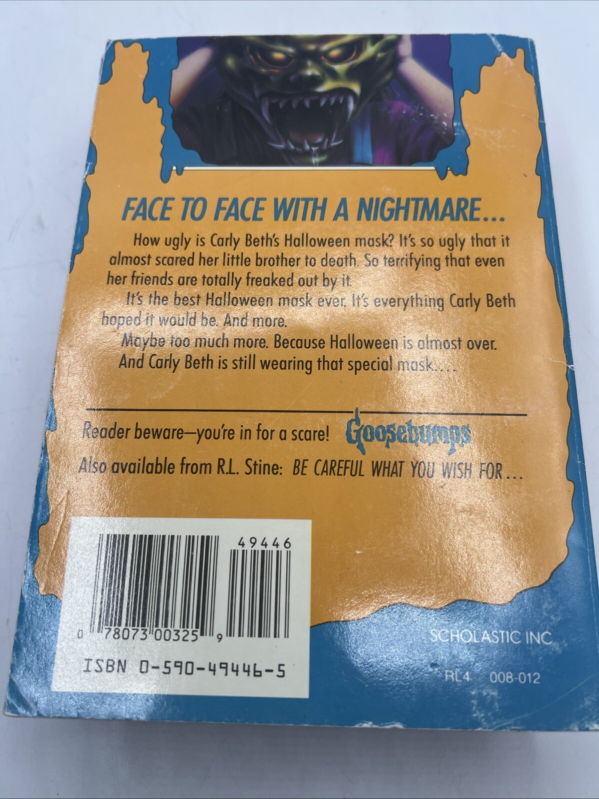 Lot of 4 Scholastic Goosebumps Paperback Books # 1,4,9,11 Parachute Press Vtg