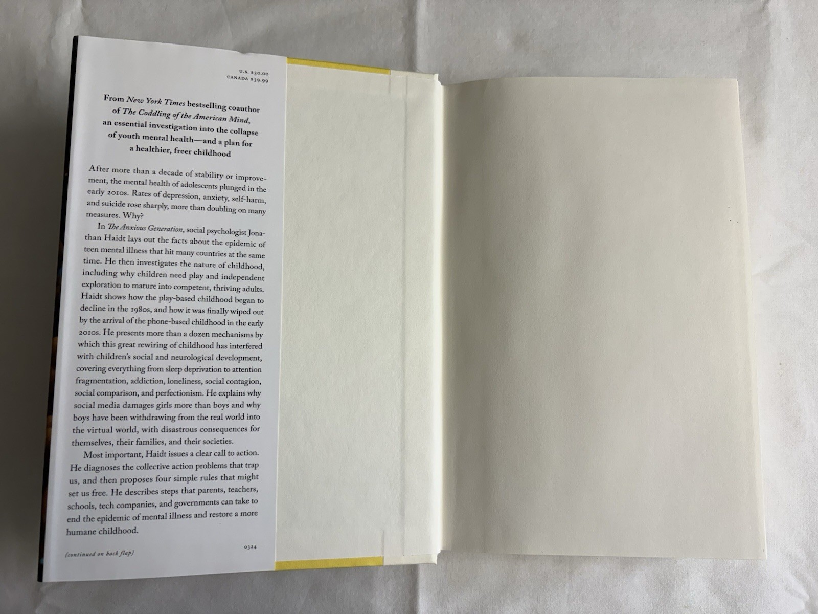 The Anxious Generation By Jonathan Haidt- New, Hardcover With Dust Jacket