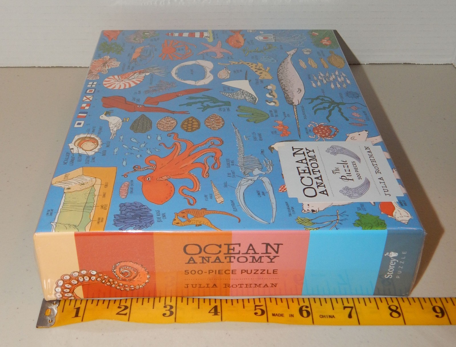 Ocean Anatomy THE PUZZLE 500 Pieces by Julia Rothman NIB SEALED 23 4/5″ X 19″