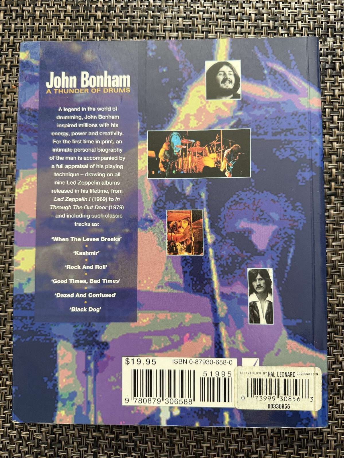 John Bonham – A Thunder Of Drums Chris Welch Geoff Nicholls 2001 PB Book