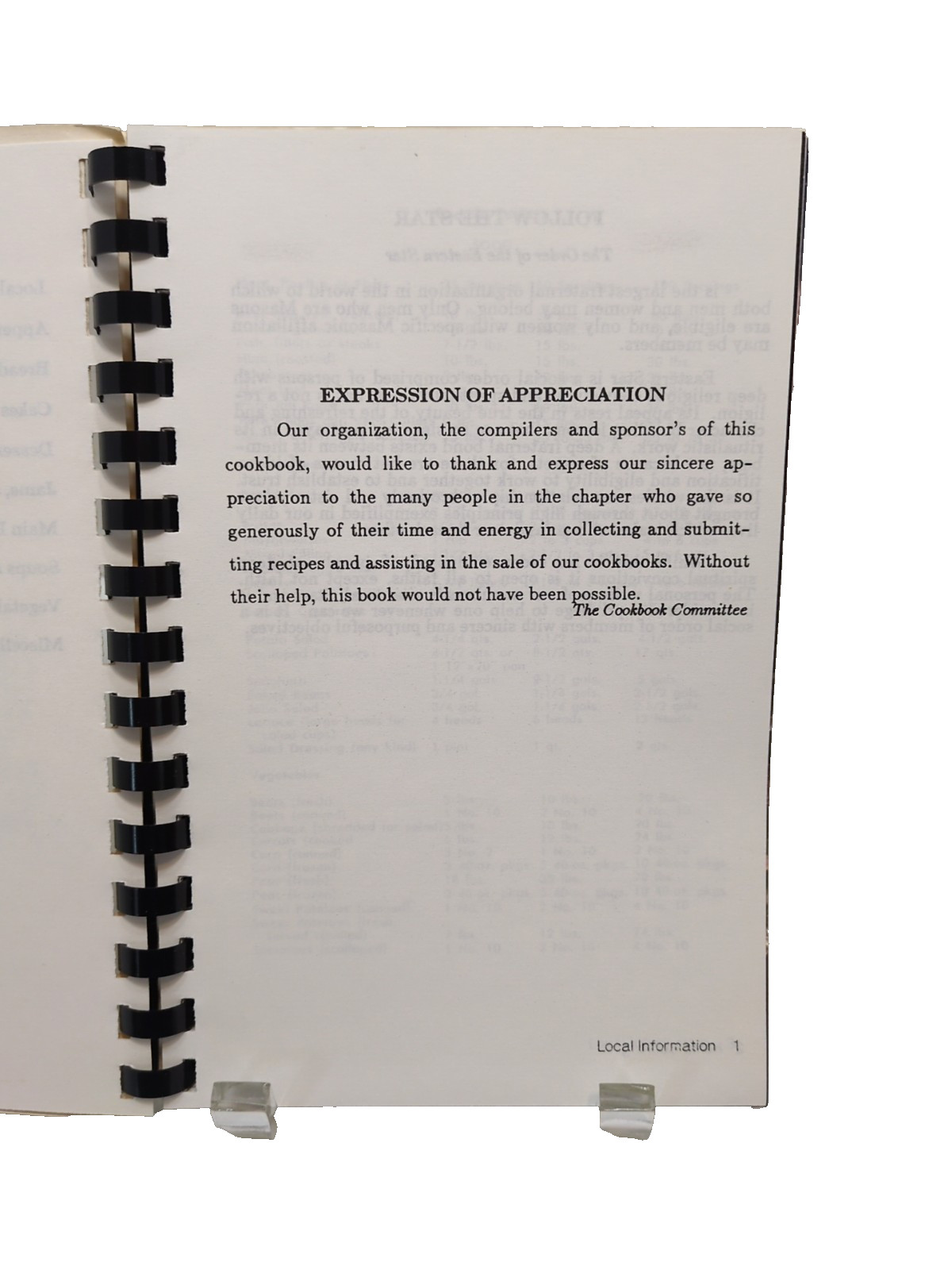 Home Cooking Recipes Order of The Eastern Stars South Lyon Michigan Cookbook M41