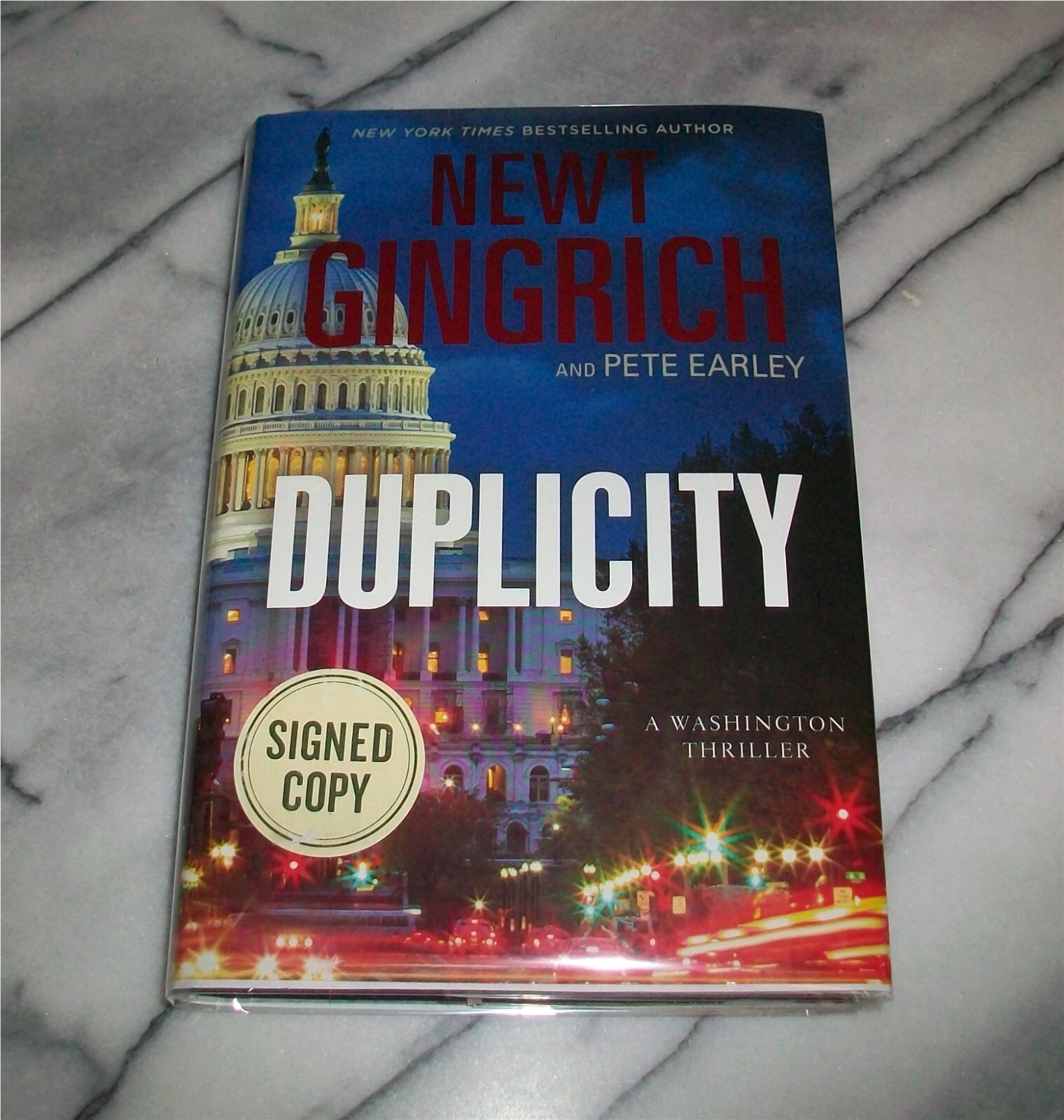 *Signed DUPLICITY By Newt Gingrich & Pete Early 2015 1st Edition/1st Print HC DJ